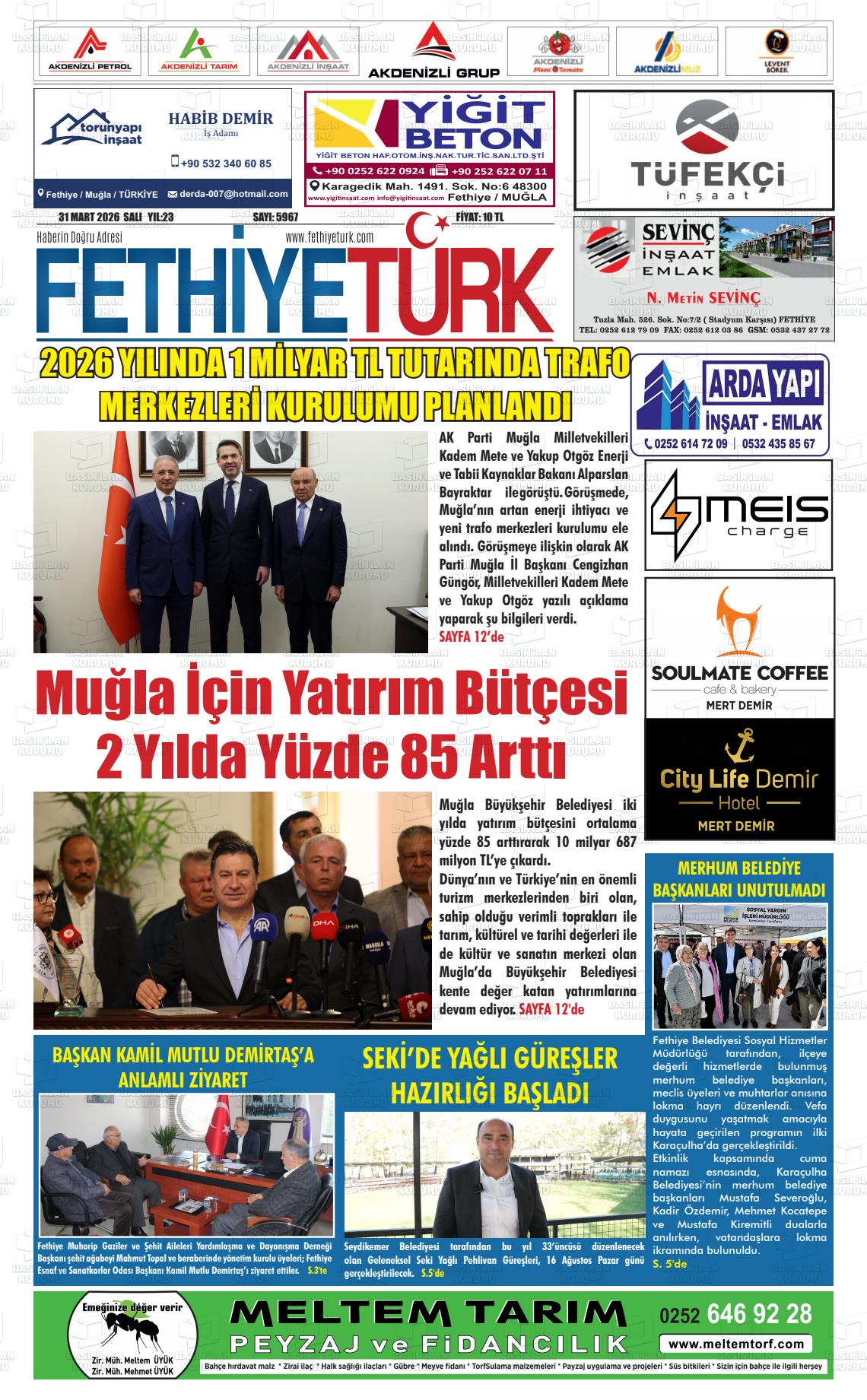 Mugla Gozdefethiye 31.03.2026