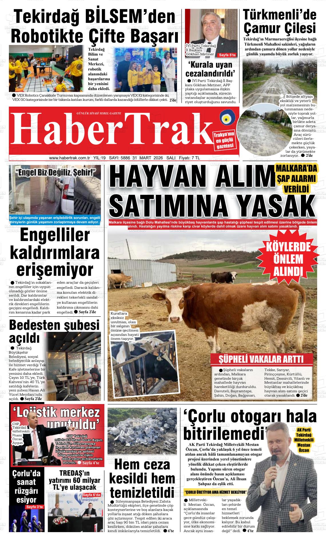 Tekirdag Habertrak 31.03.2026