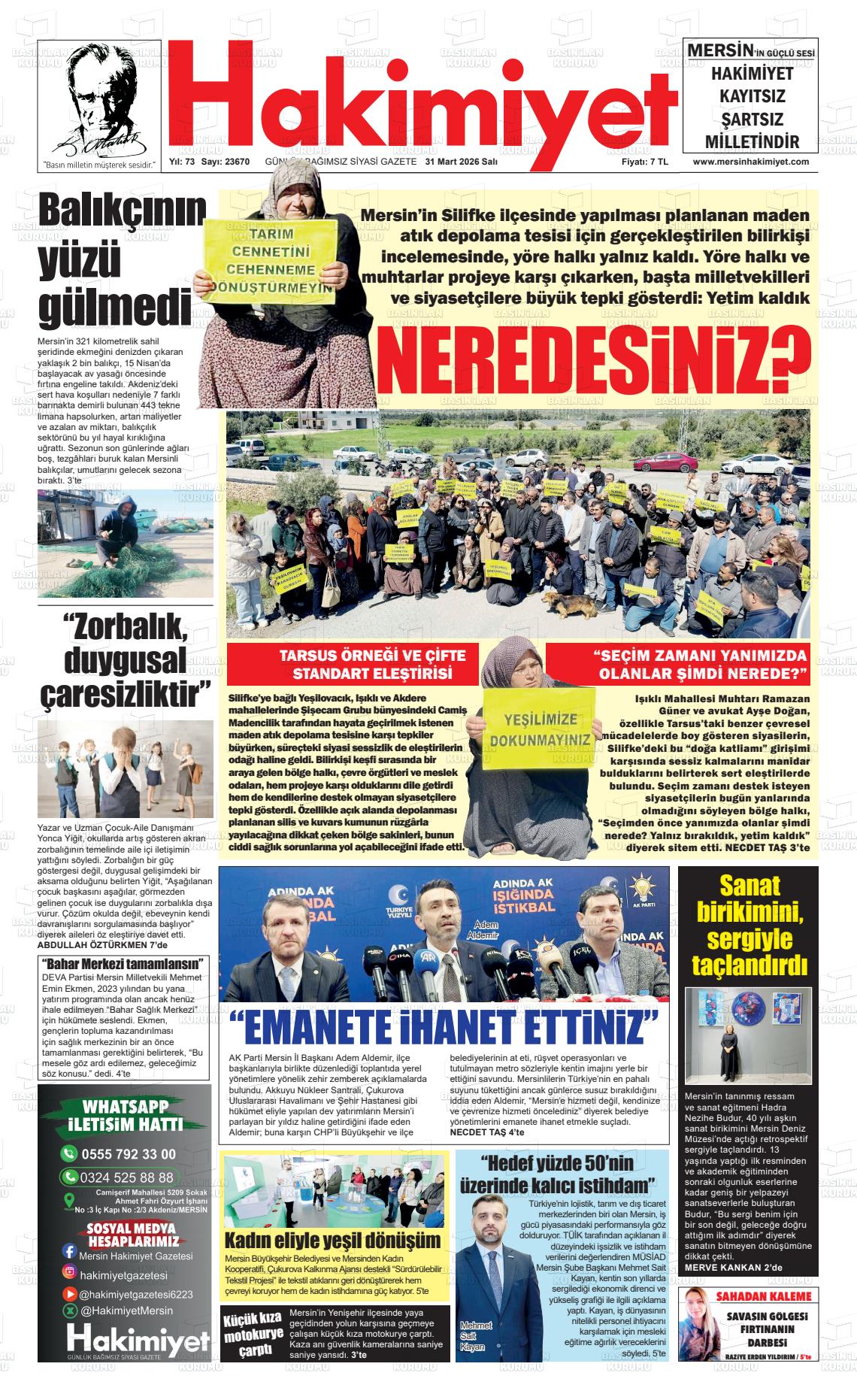 Konya Hakimiyet 31.03.2026