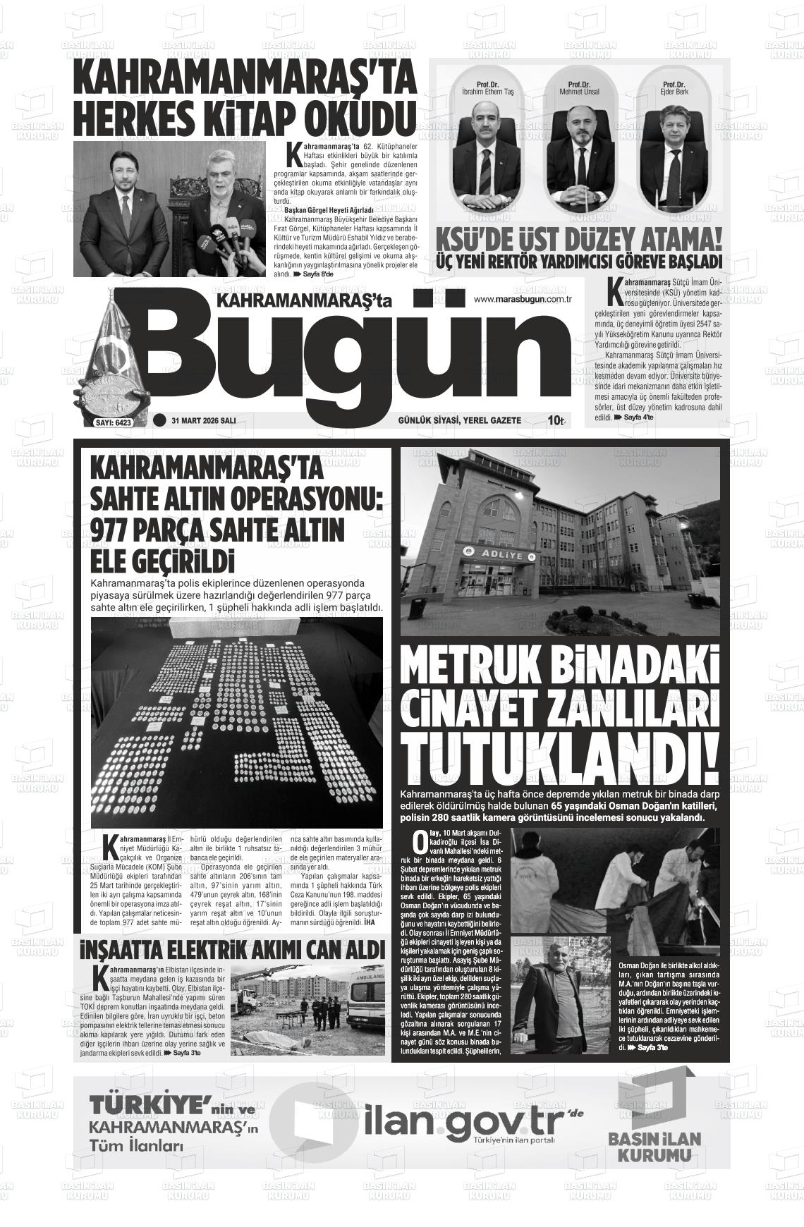 Kahramanmaras Tabugun 31.03.2026