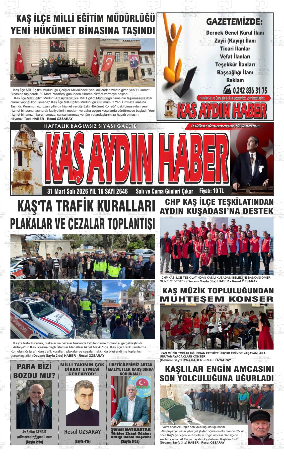 Antalya Kasaydinheber 31.03.2026
