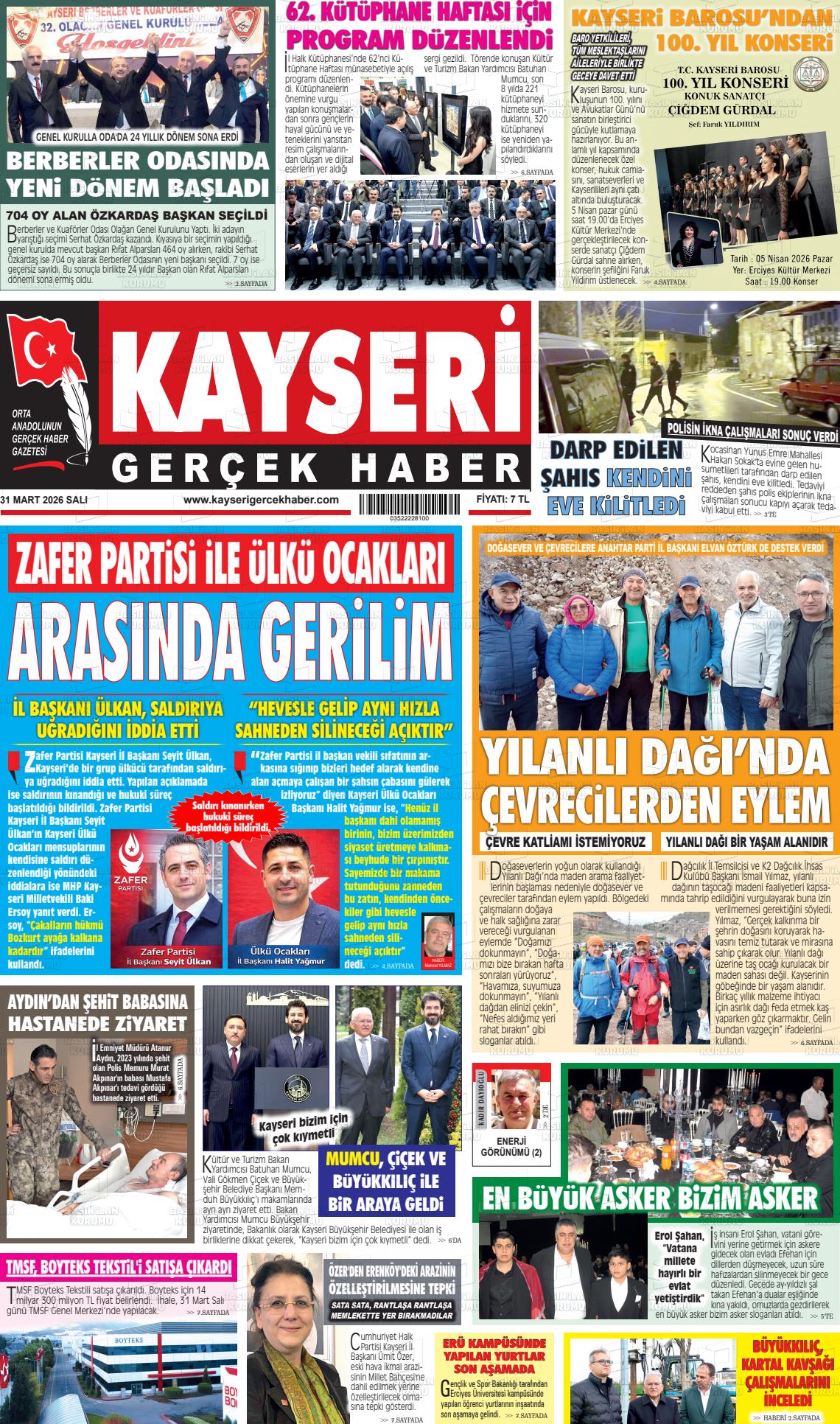 Kayseri Starhaber 31.03.2026