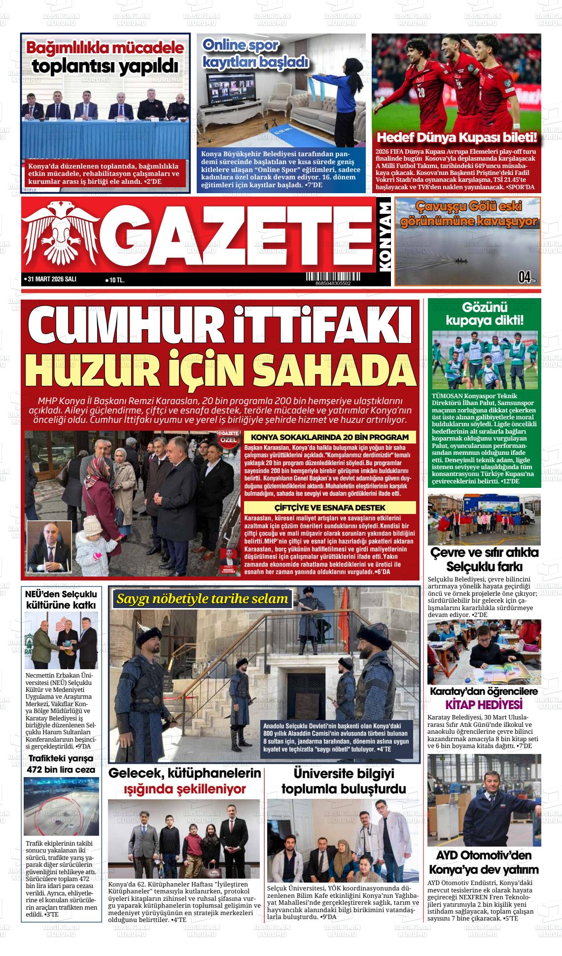 Konya Yenigun 31.03.2026