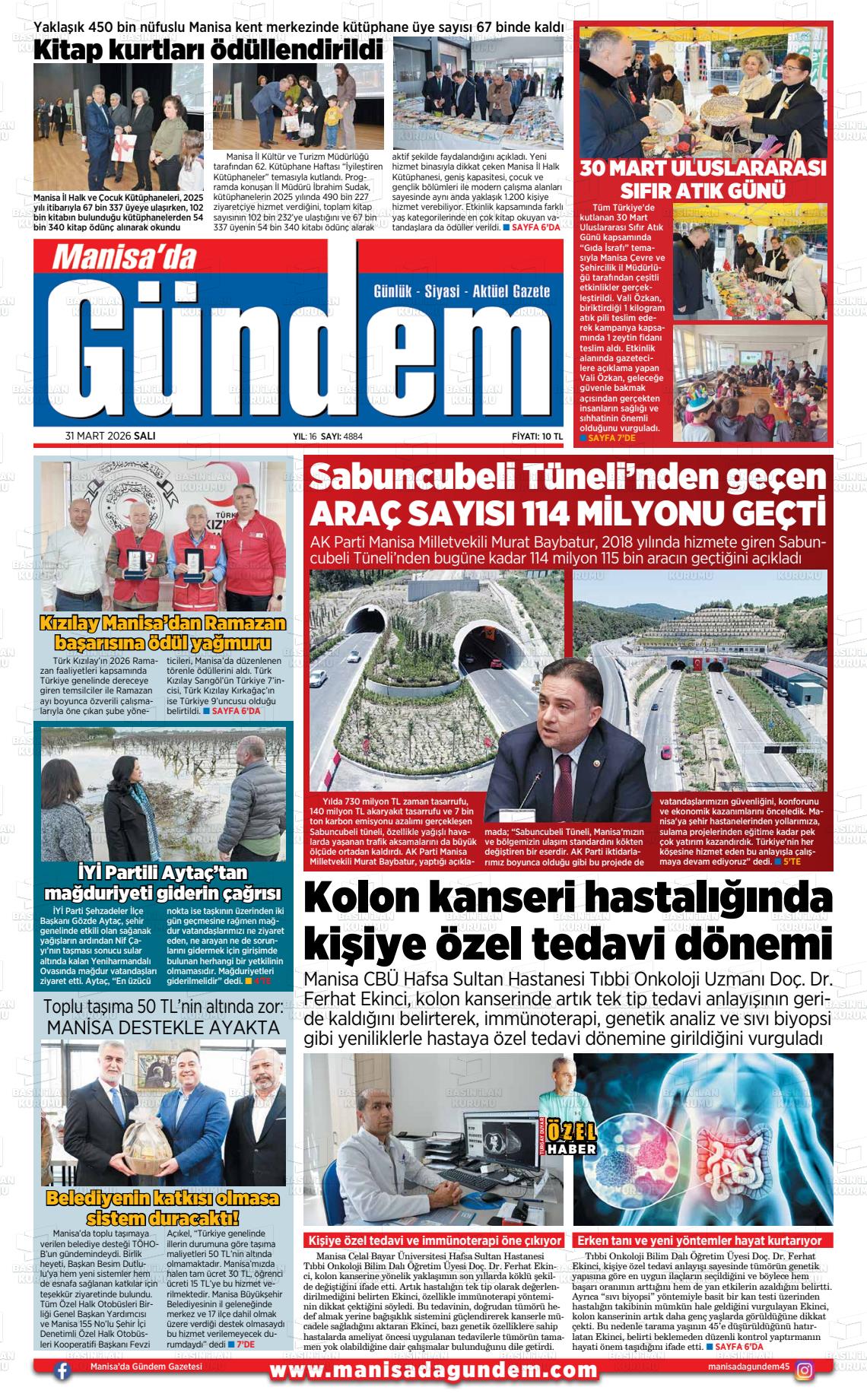 Manisa Dagundem 31.03.2026