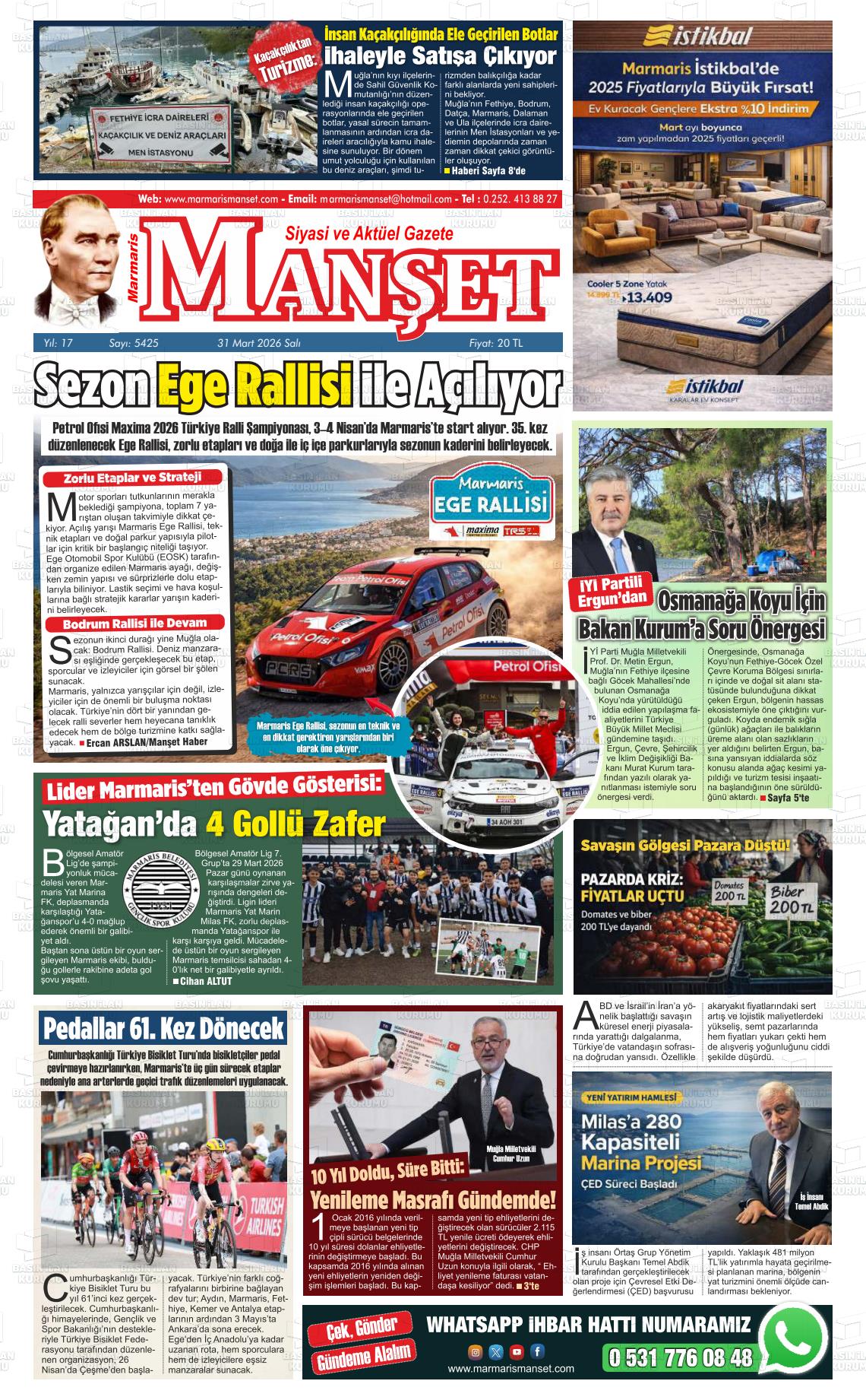 Mugla Manset 31.03.2026