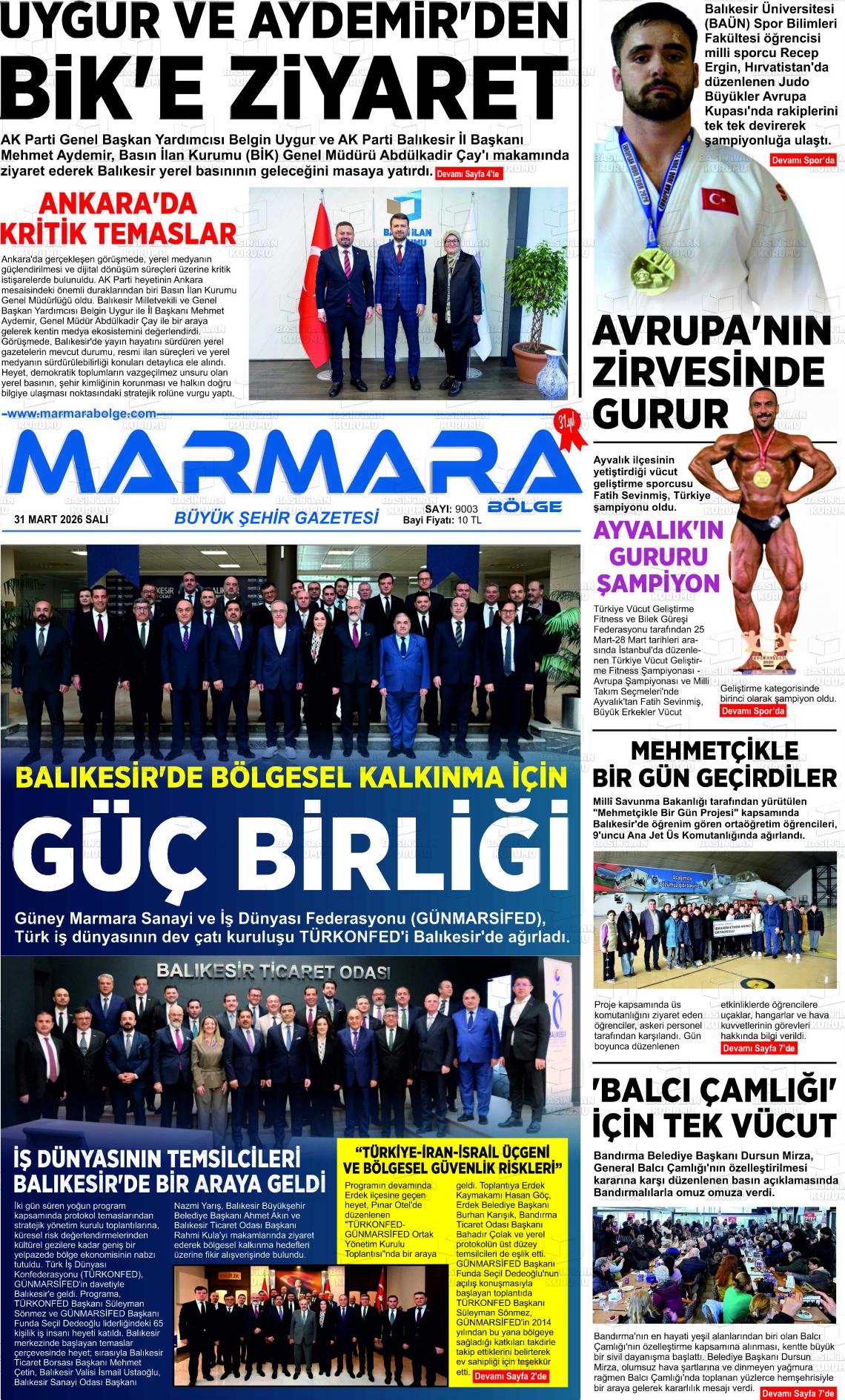 Balikesir Marmarabolge 31.03.2026