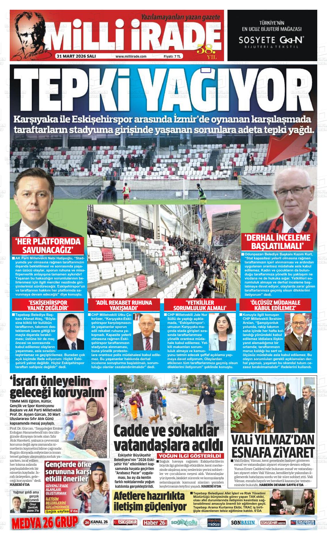 Konya Milliirade 31.03.2026