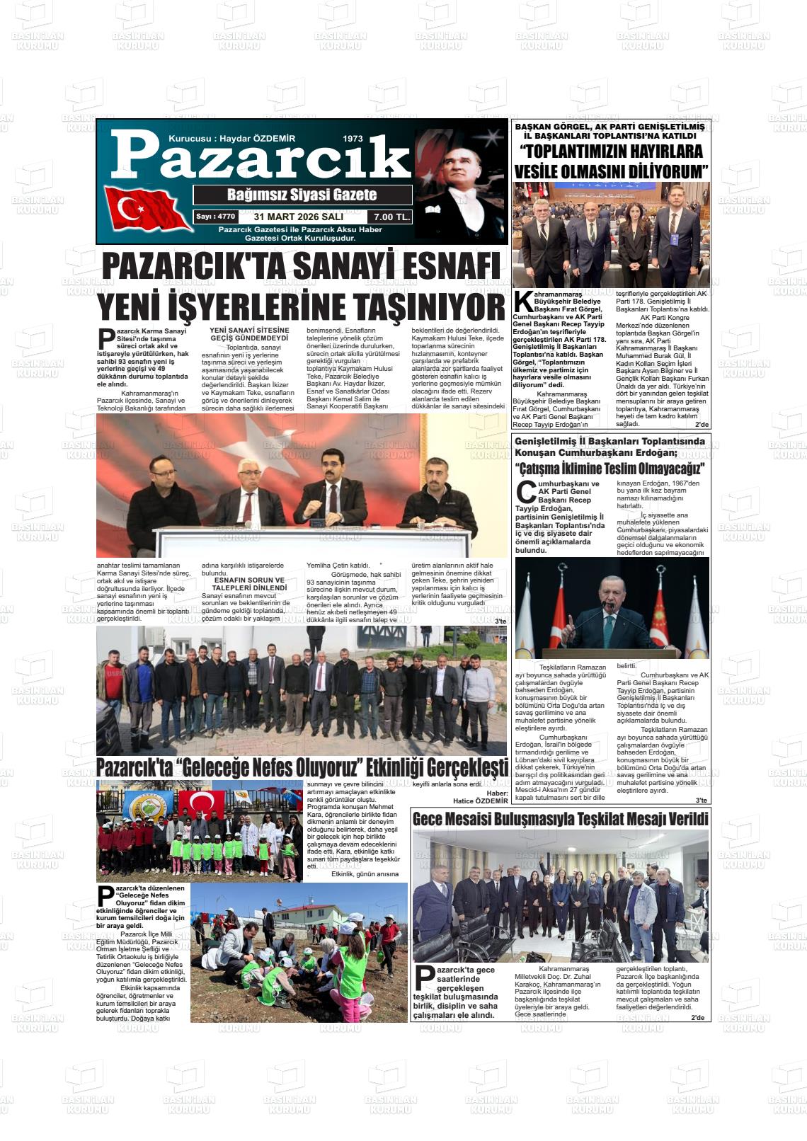 Kahramanmaras Pazarcik 31.03.2026