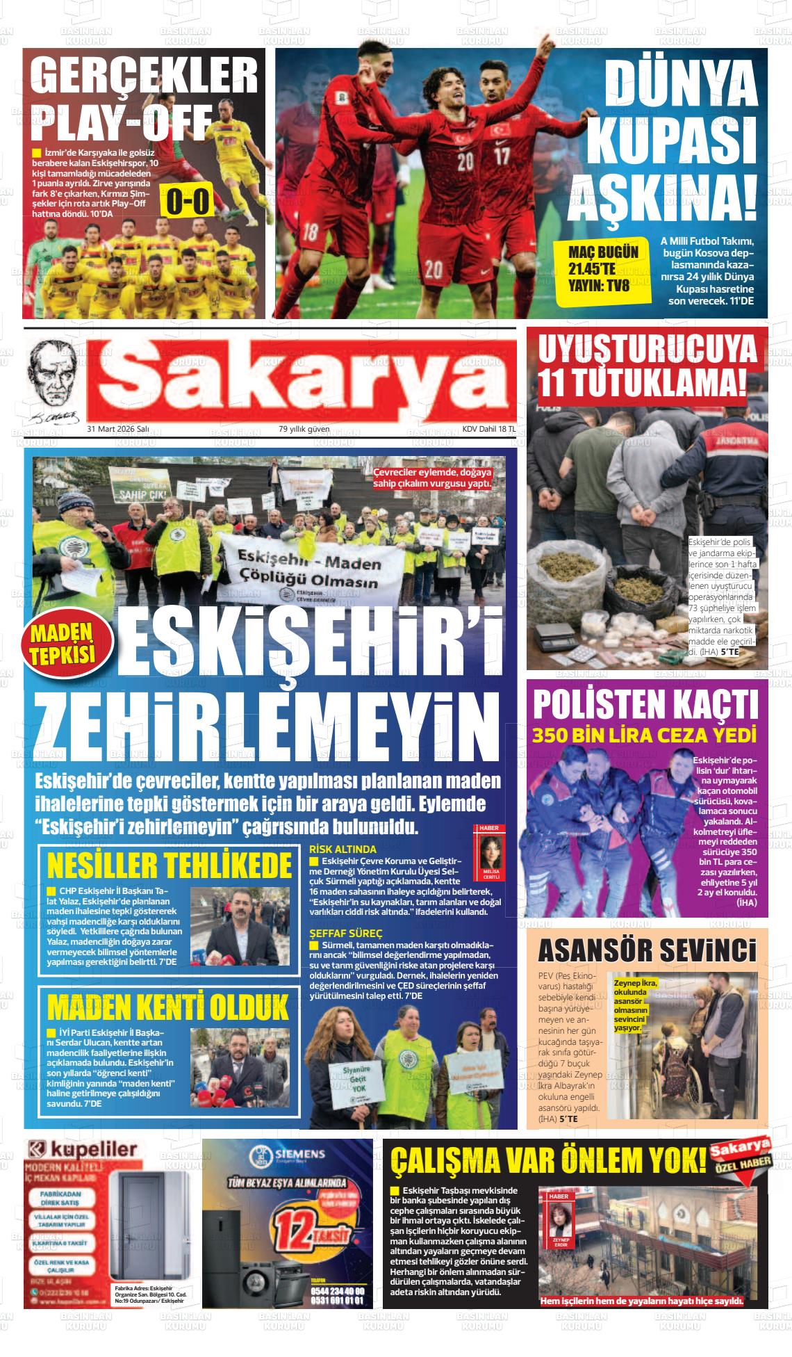 Eskisehir Sakarya 31.03.2026
