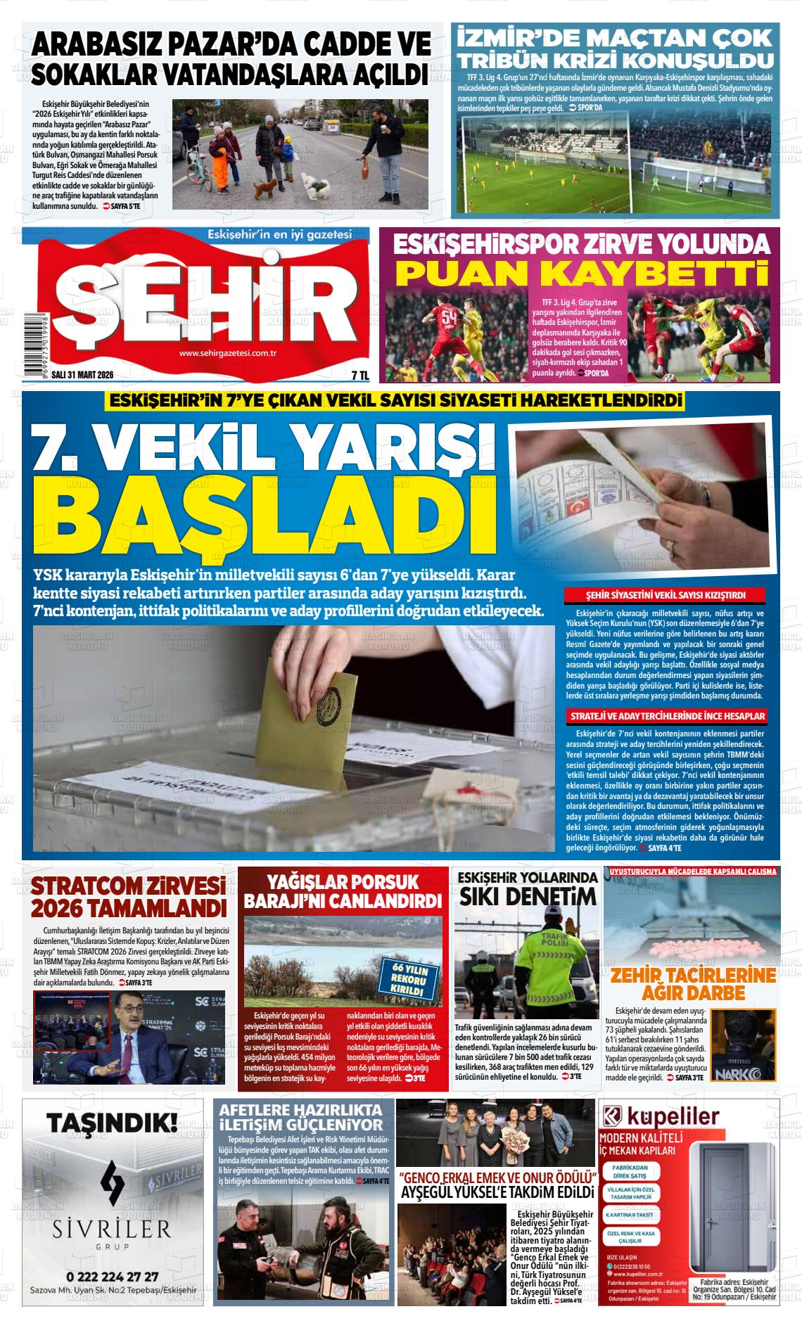 Eskisehir Sehir 31.03.2026