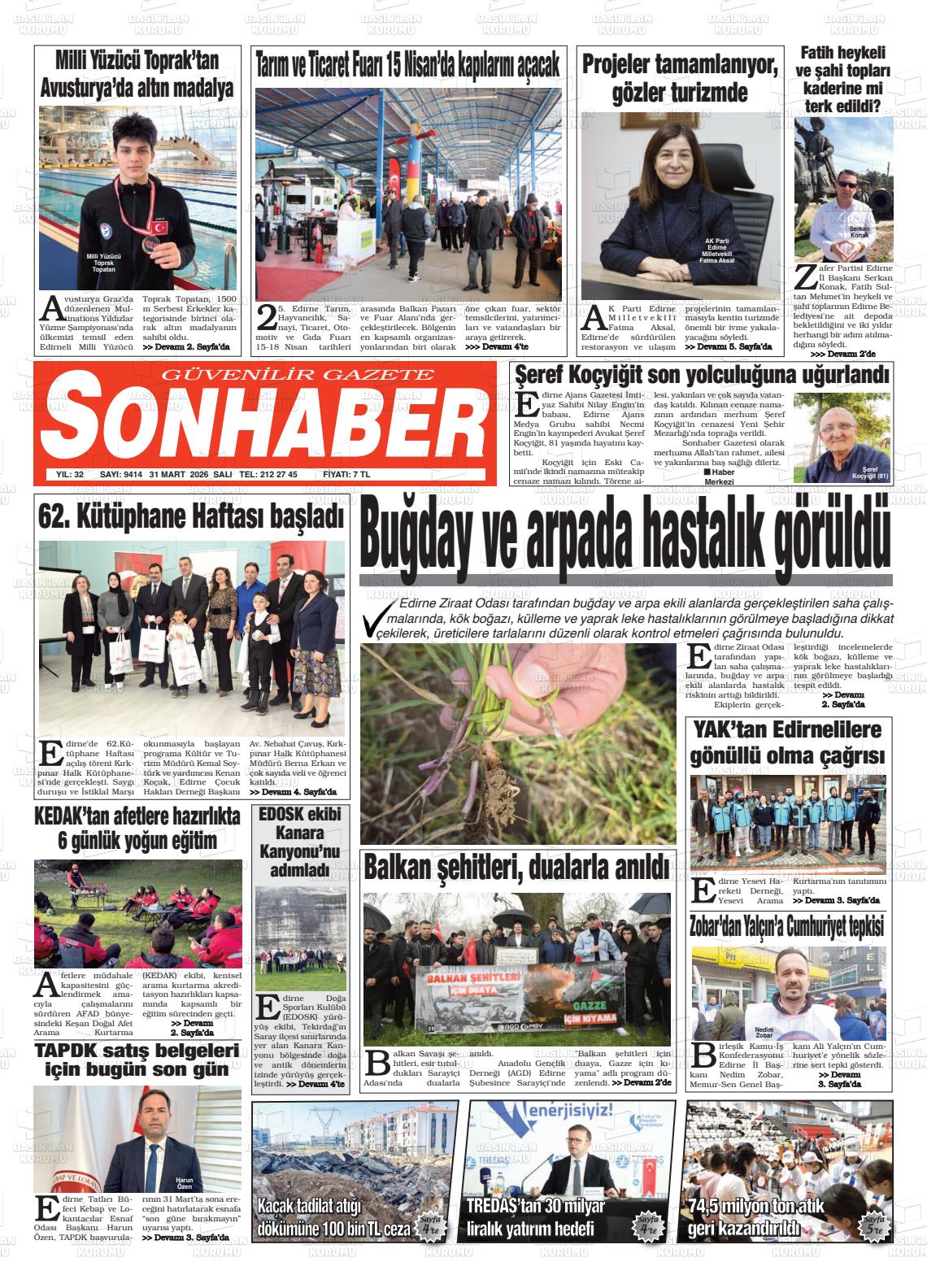 Eskisehir Sonhaber 31.03.2026