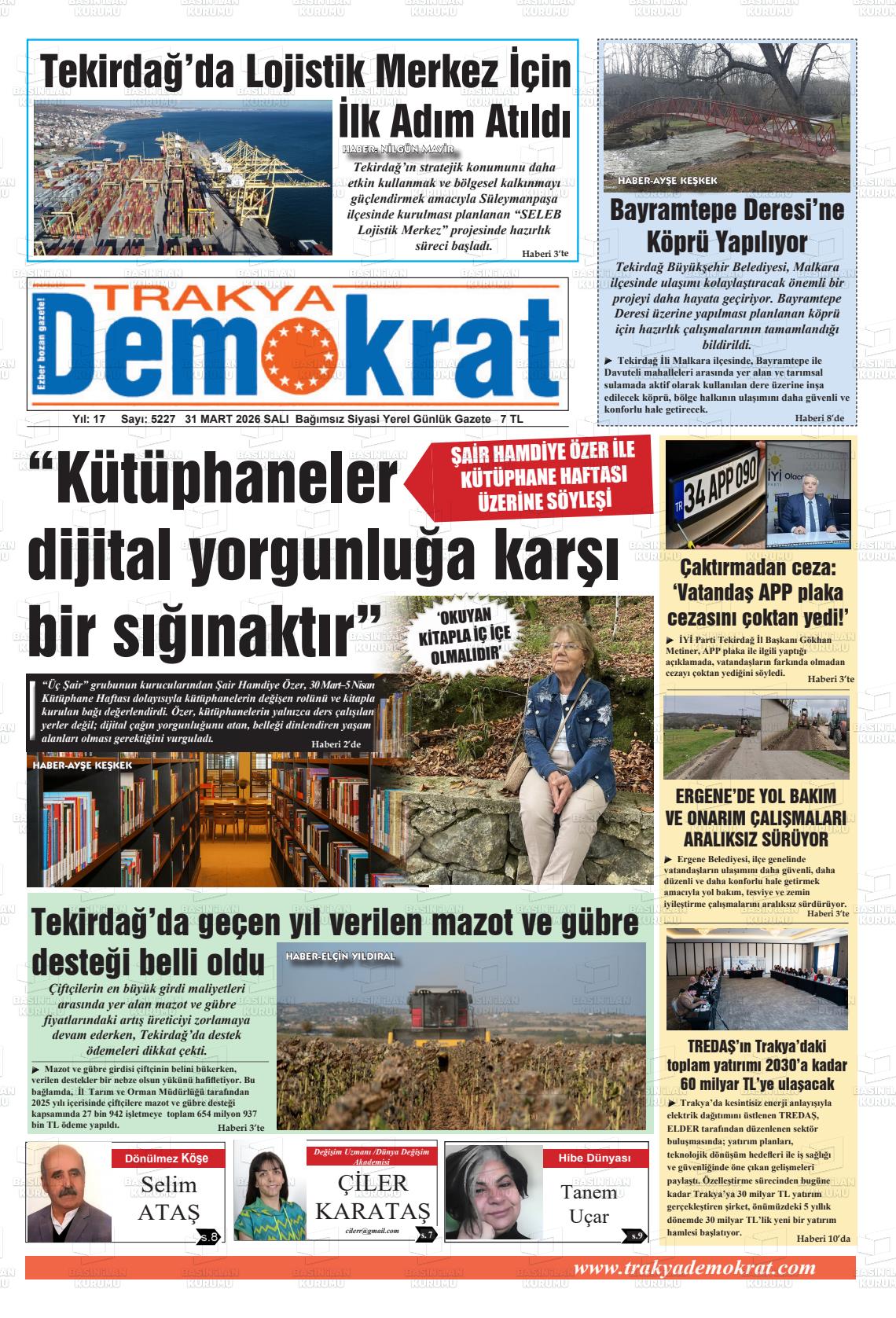 Tekirdag Trakyademokrat 31.03.2026