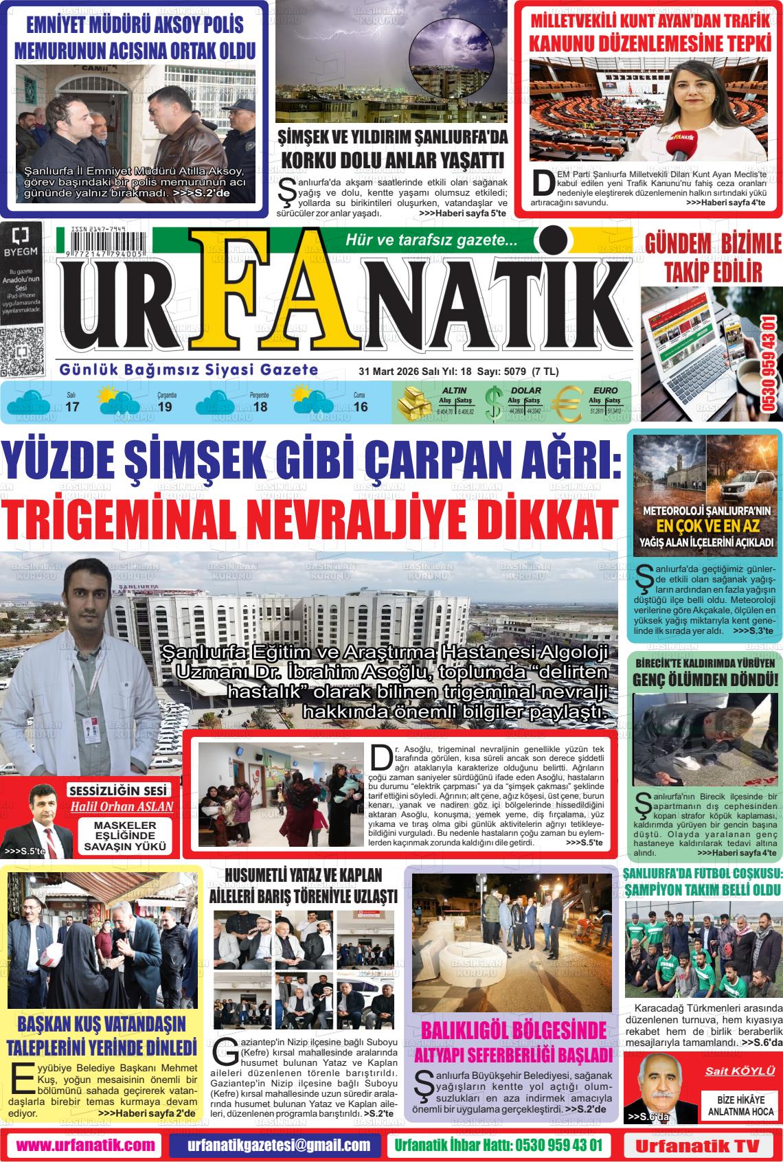 Sanliurfa Urfanatik 31.03.2026