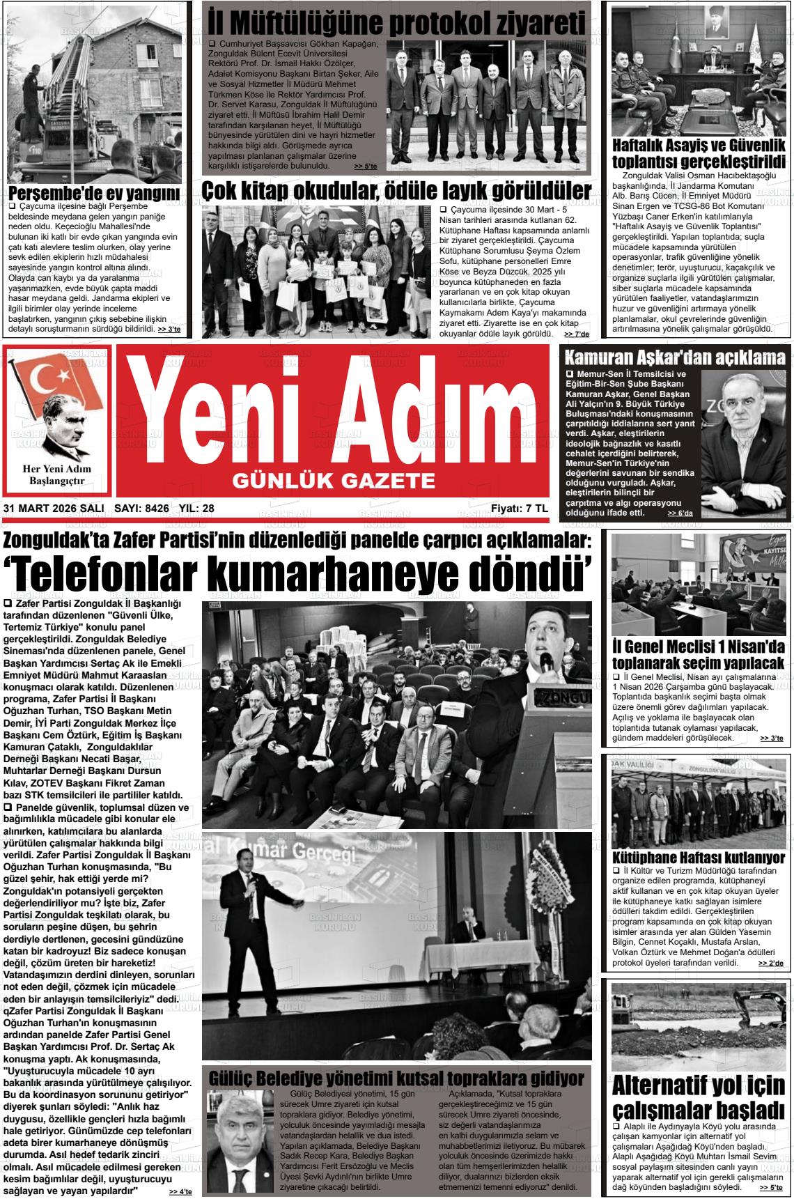 Zonguldak Yeniadim 31.03.2026