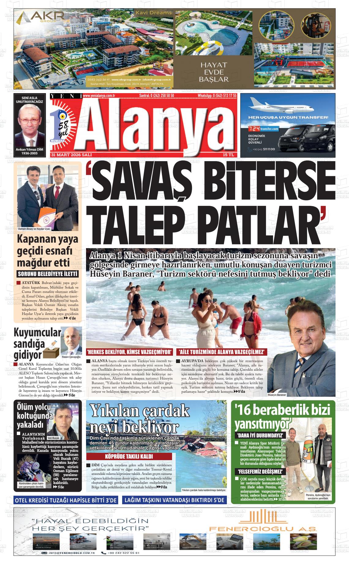 Antalya Yenialanya 31.03.2026