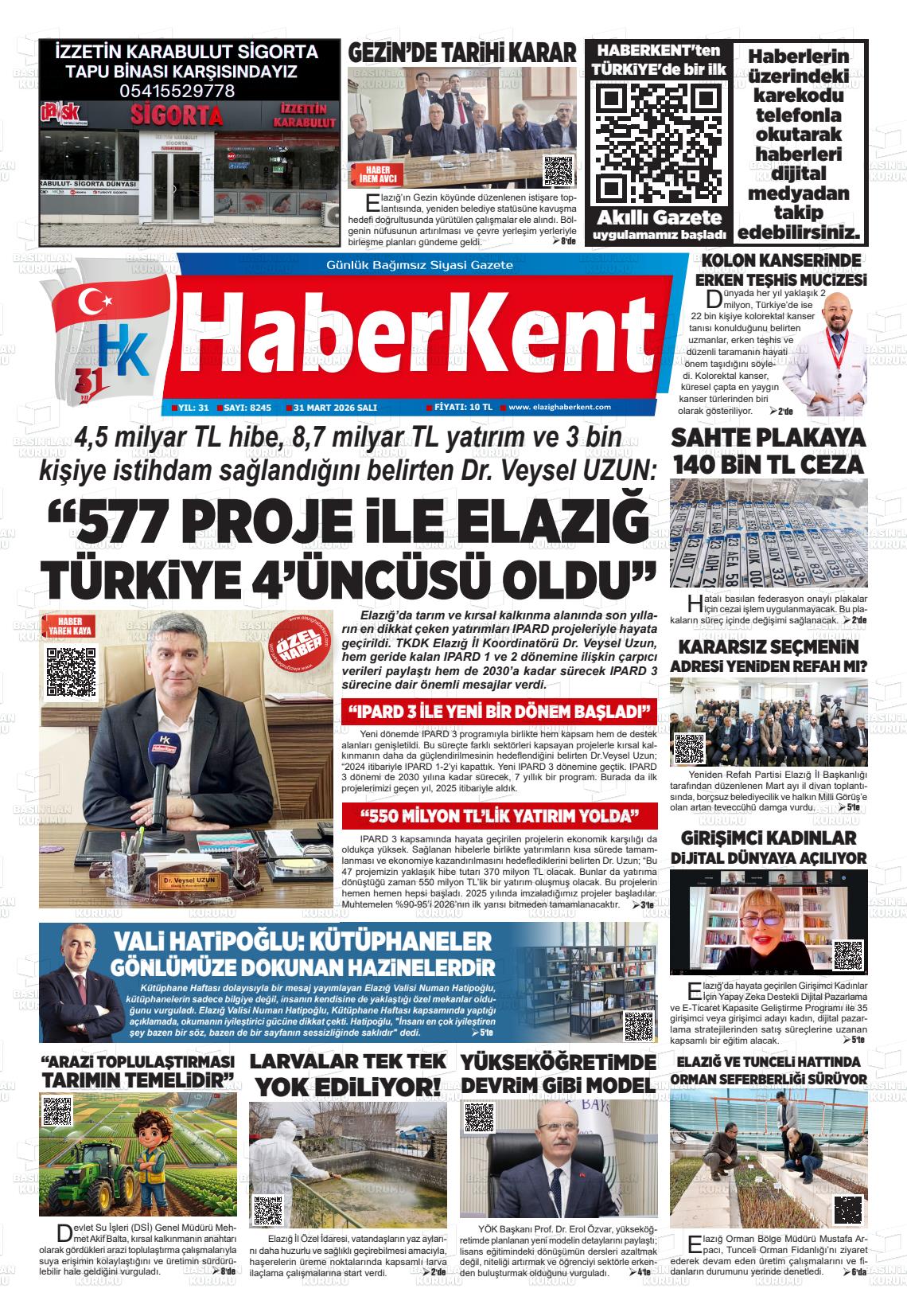 Elazig Yenicag 31.03.2026