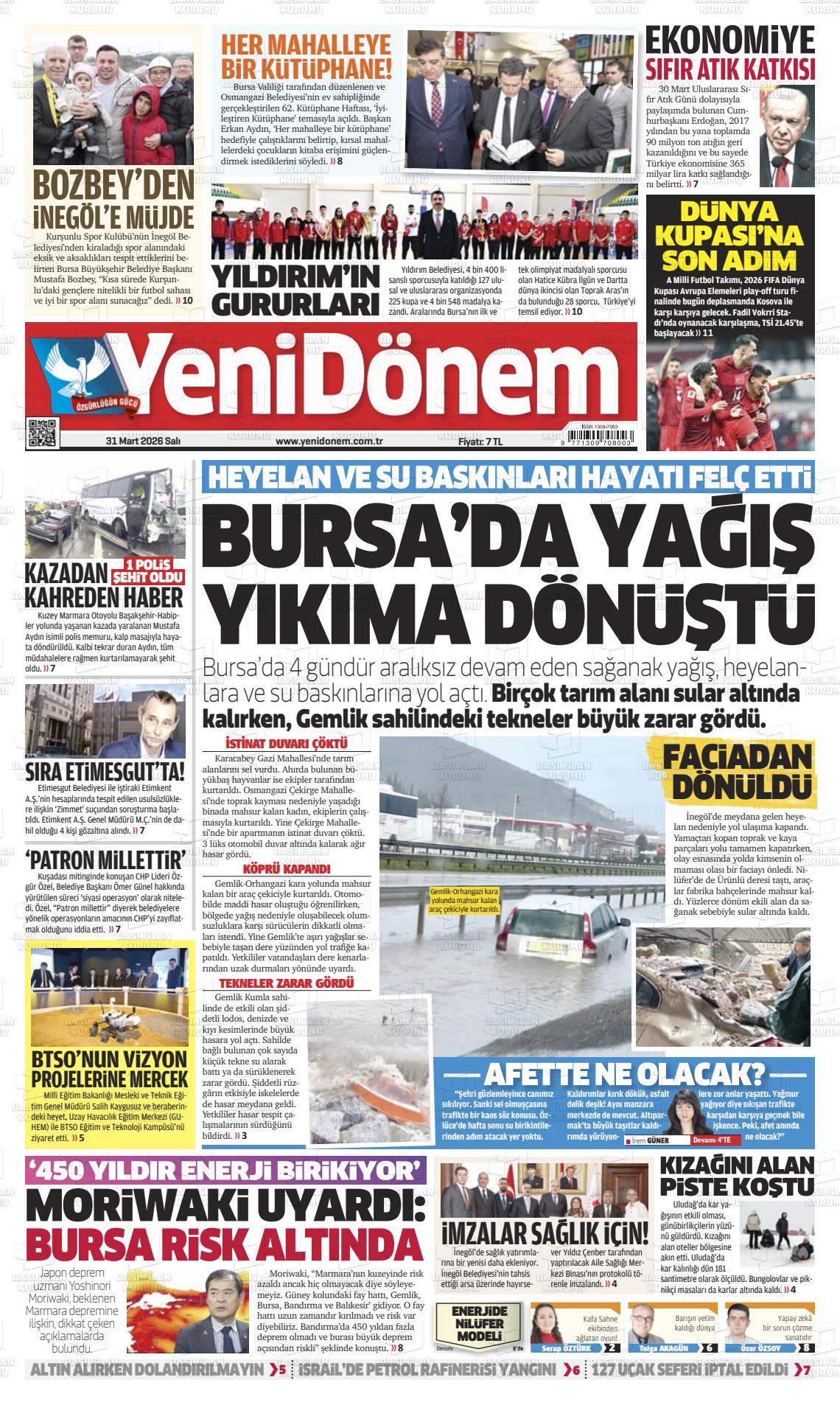 Bursa Yenidonem 31.03.2026