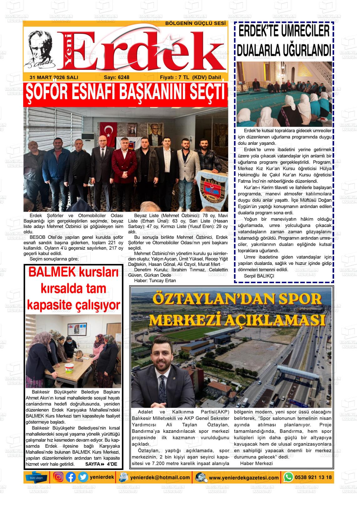 Balikesir Yenierdek 31.03.2026