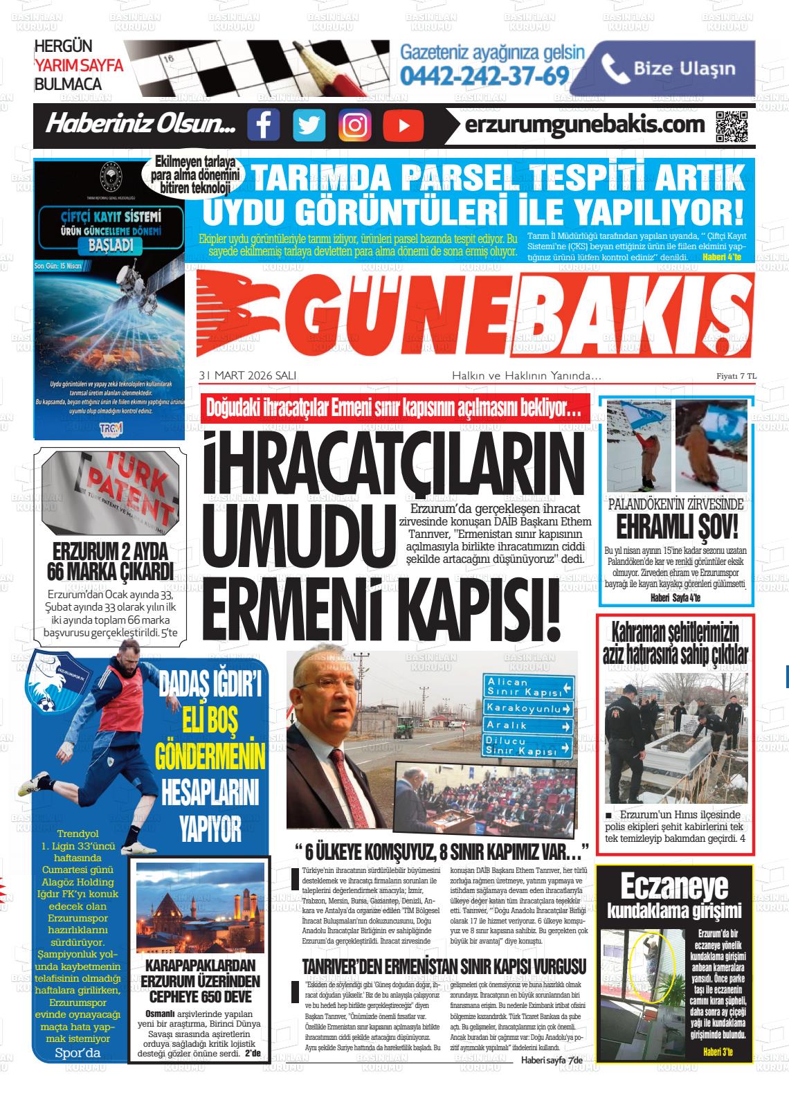 Erzurum Yenikusak 31.03.2026