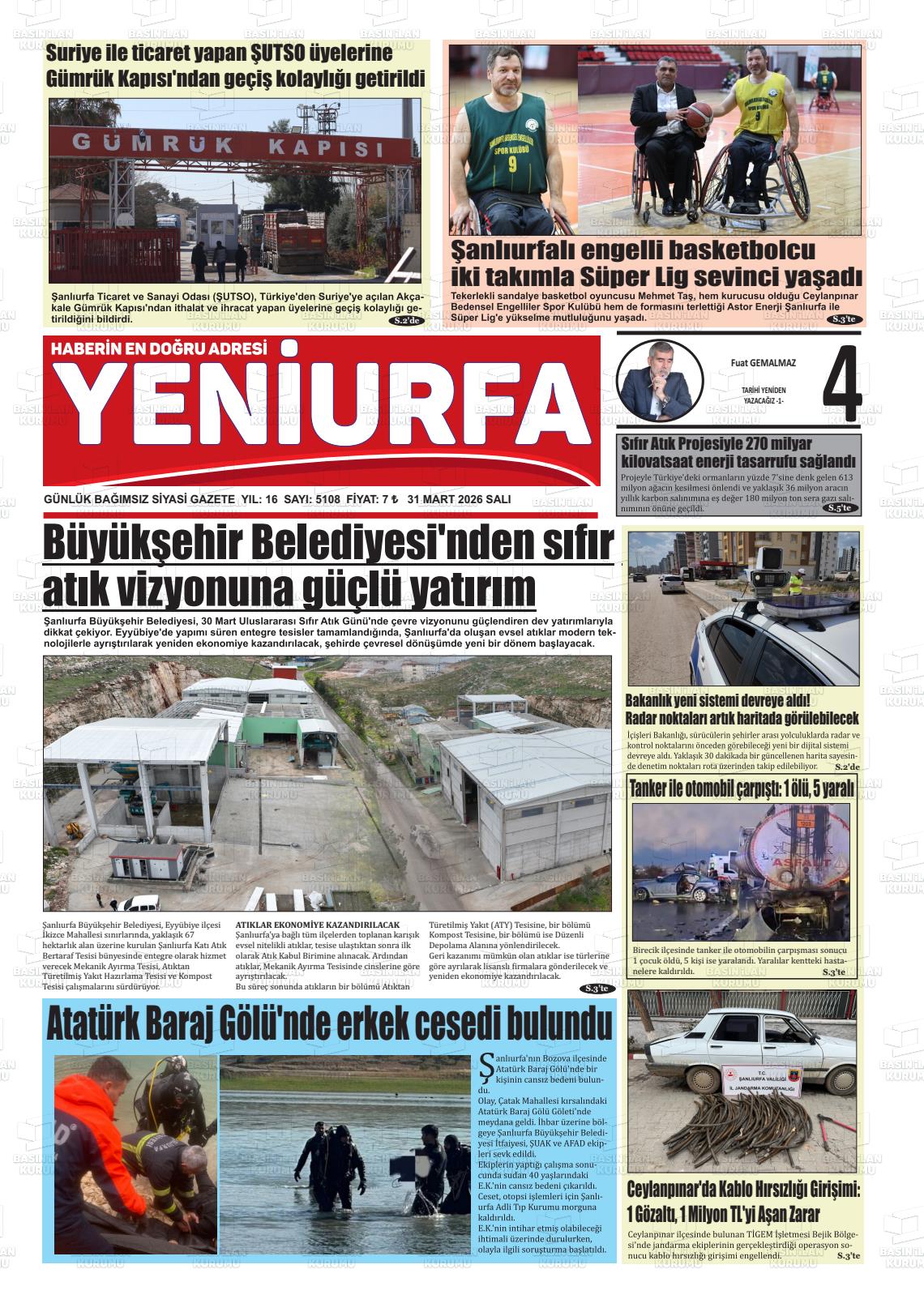 Sanliurfa Yeniurfa 31.03.2026