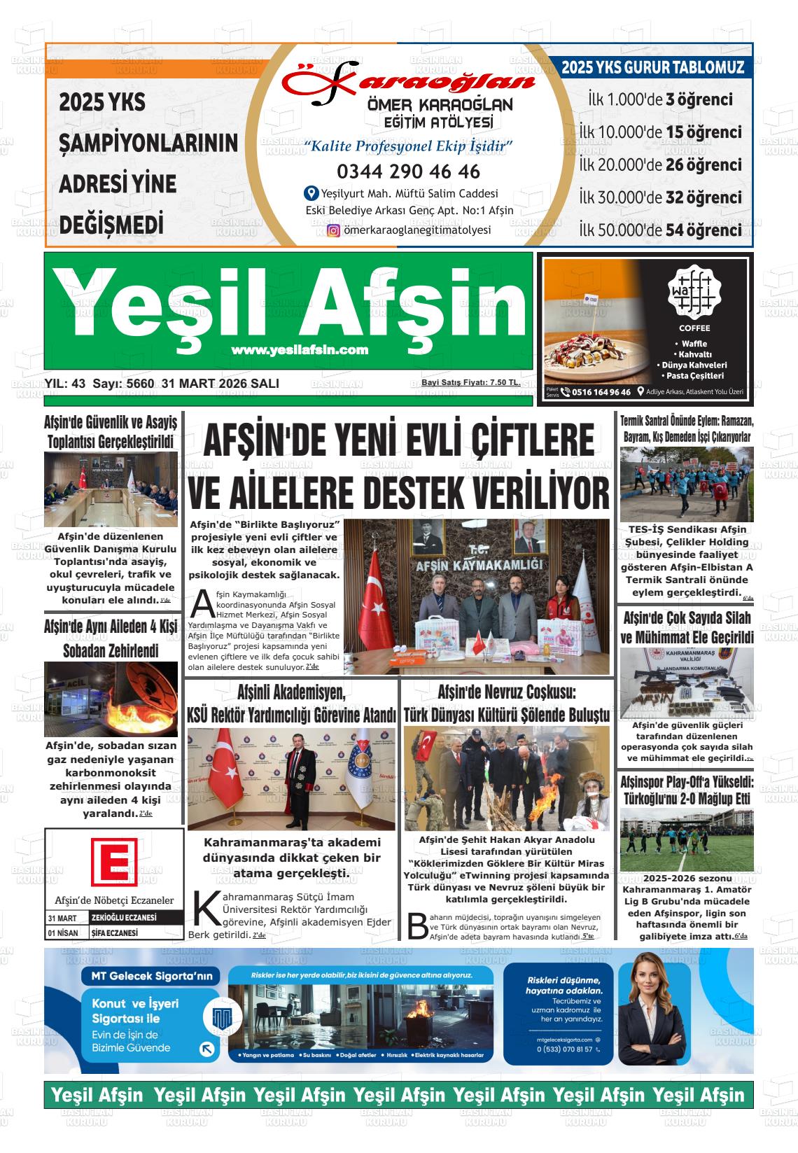 Kahramanmaras Yesilafsin 31.03.2026