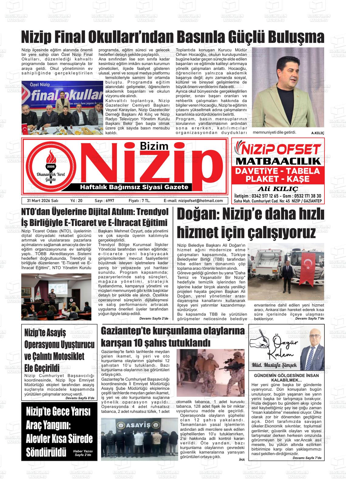 Gaziantep Yesilnizip 31.03.2026