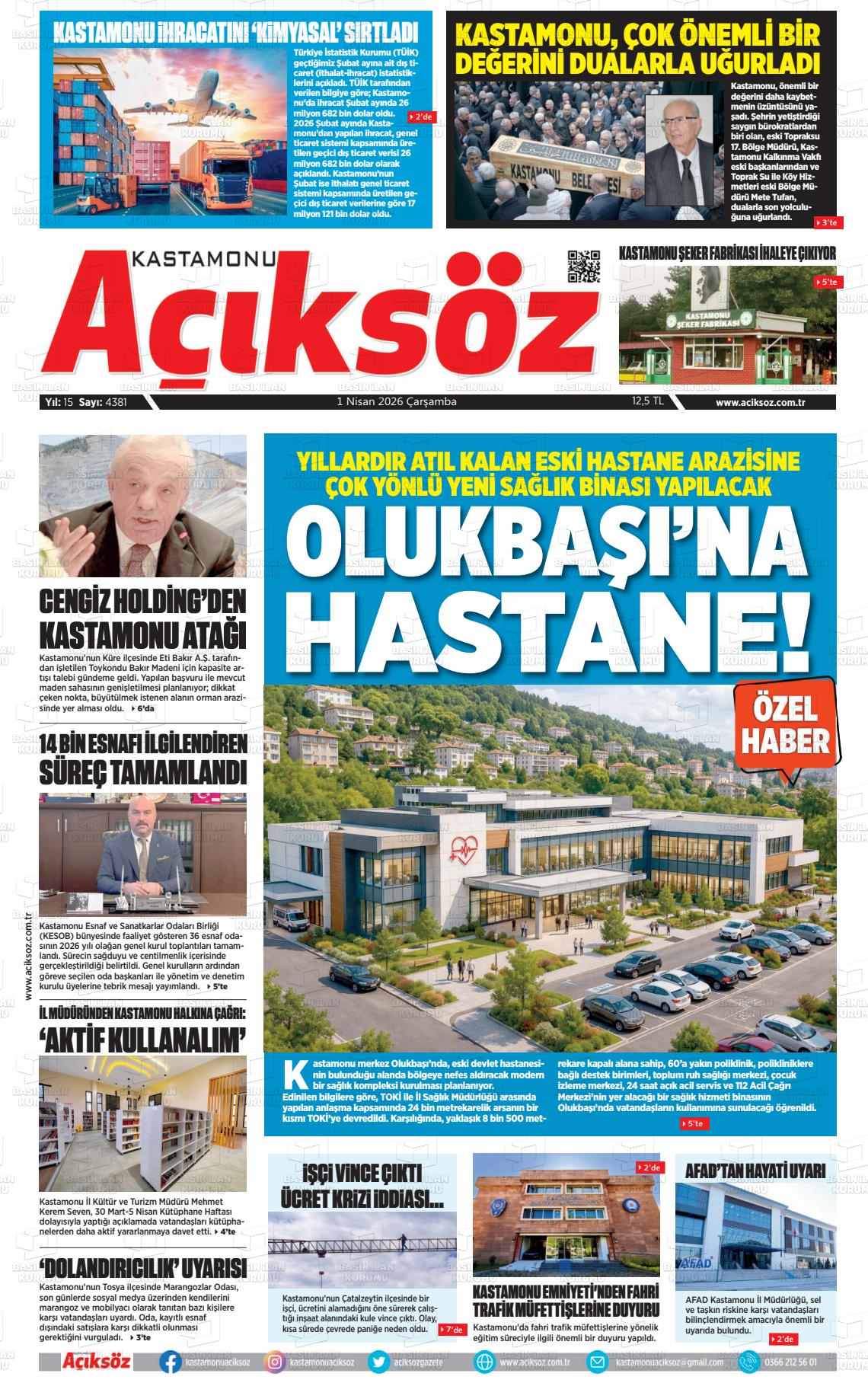 Kastamonu Aciksoz 01.04.2026