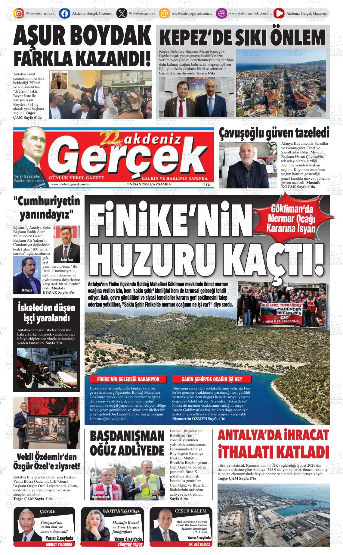 Antalya Akdenizgercek 01.04.2026