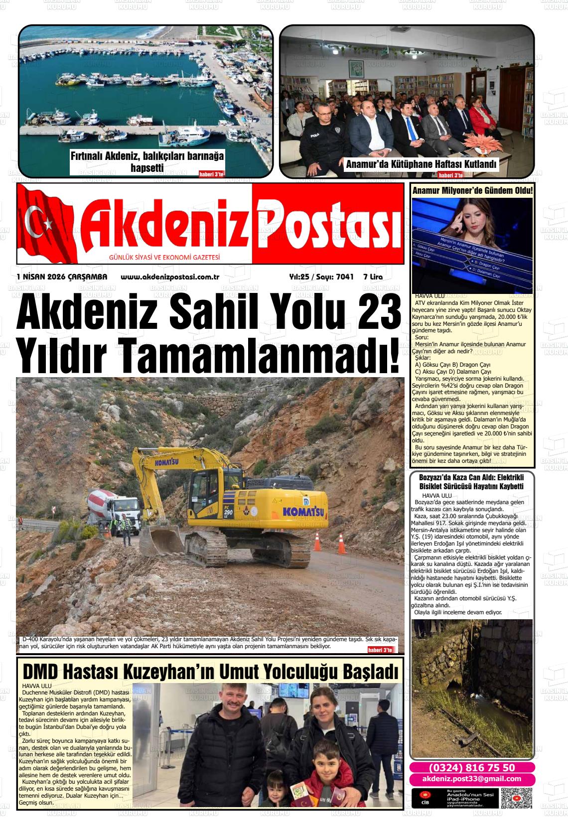 Mersin Akdenizpostasi 01.04.2026
