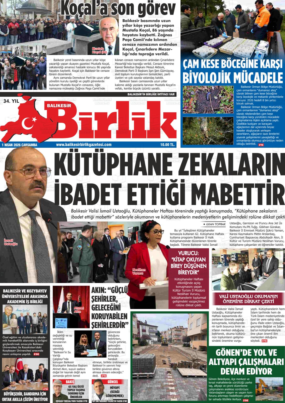 Balikesir Birlik 01.04.2026