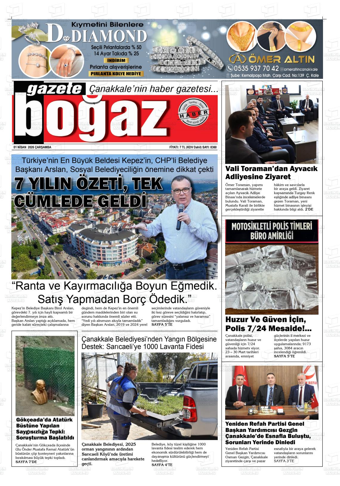 Canakkale Bogaz 01.04.2026