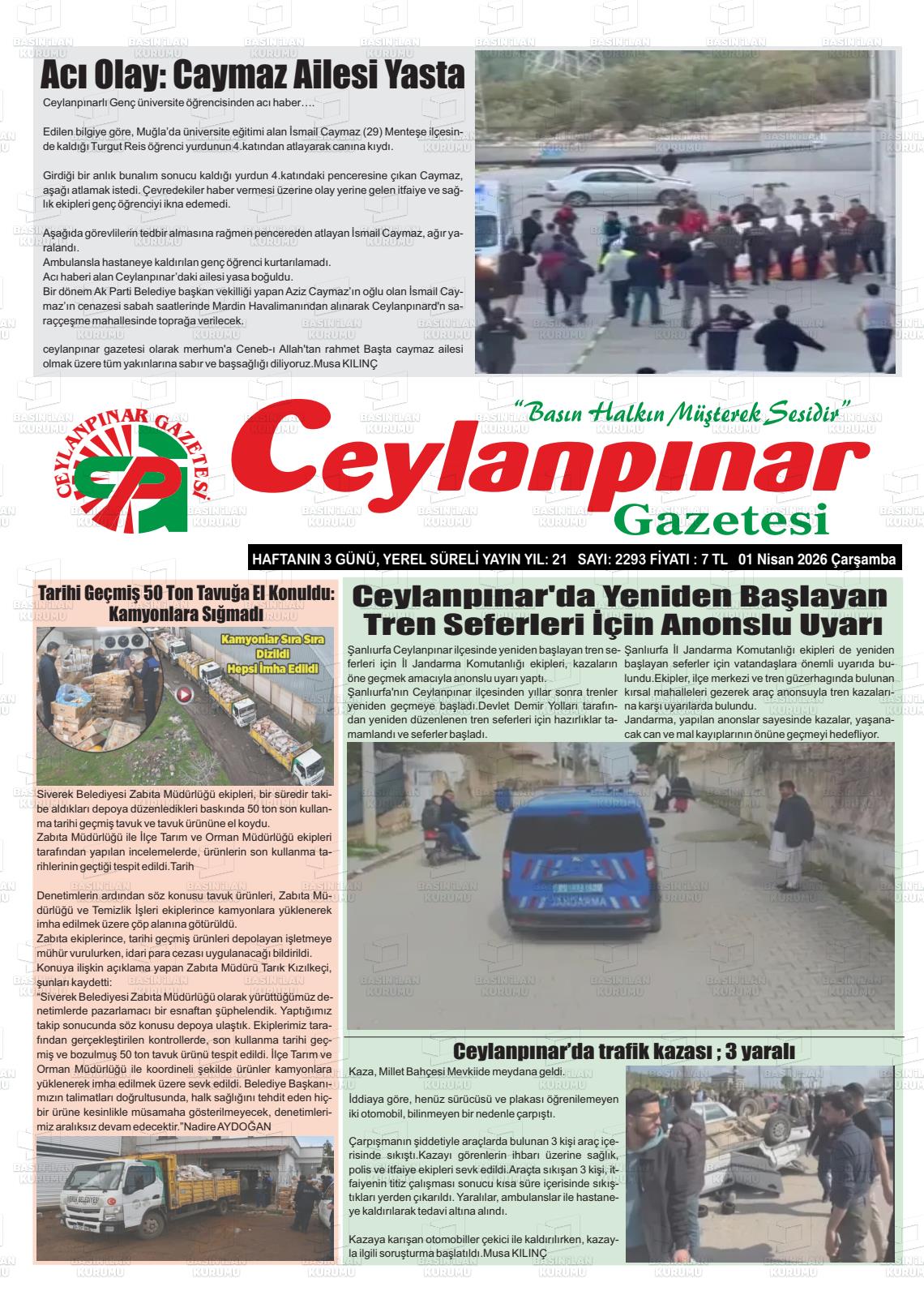 Sanliurfa Ceylanpinar 01.04.2026