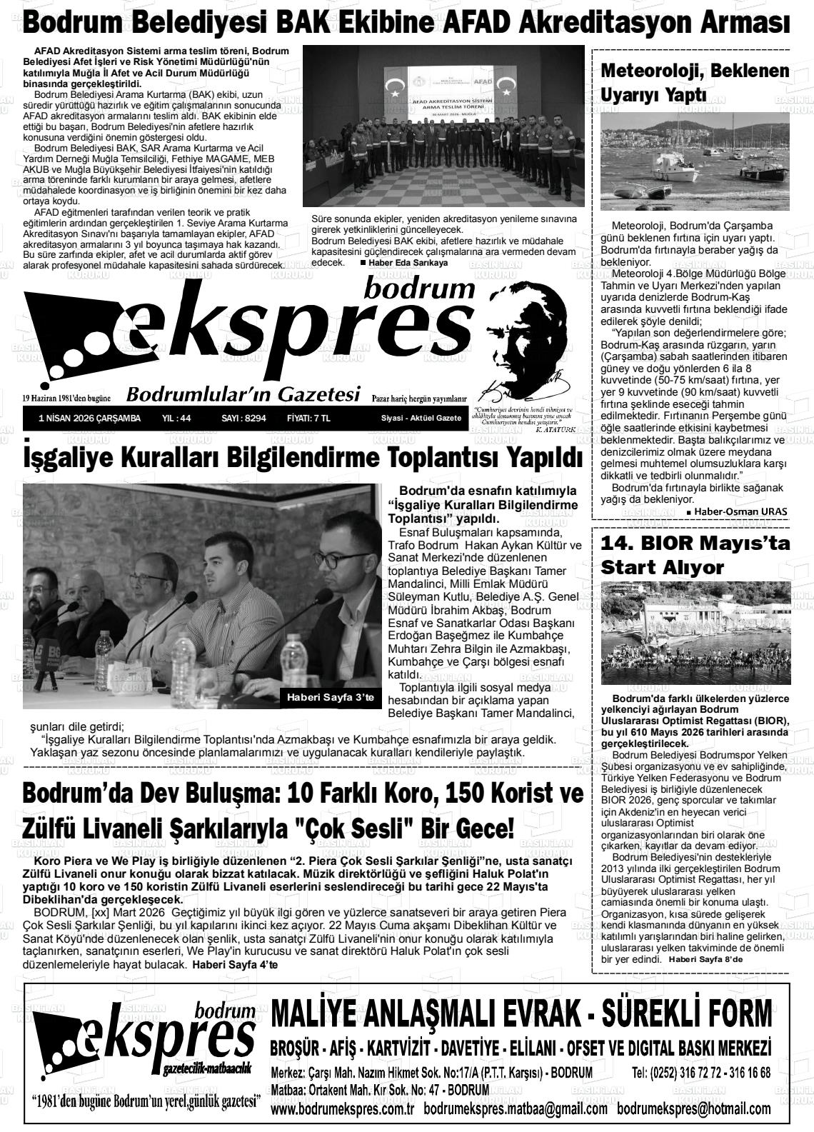 Mugla Ekspresbodrum 01.04.2026