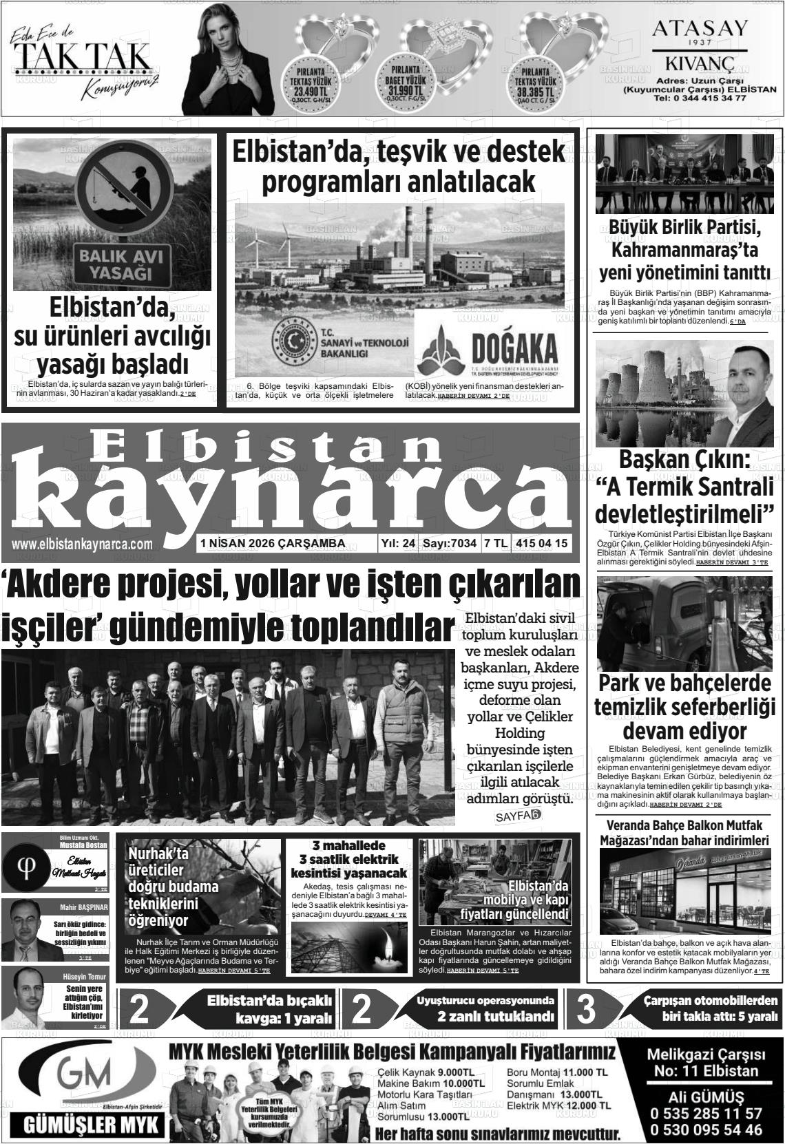 Kahramanmaras Elbistankaynarca 01.04.2026