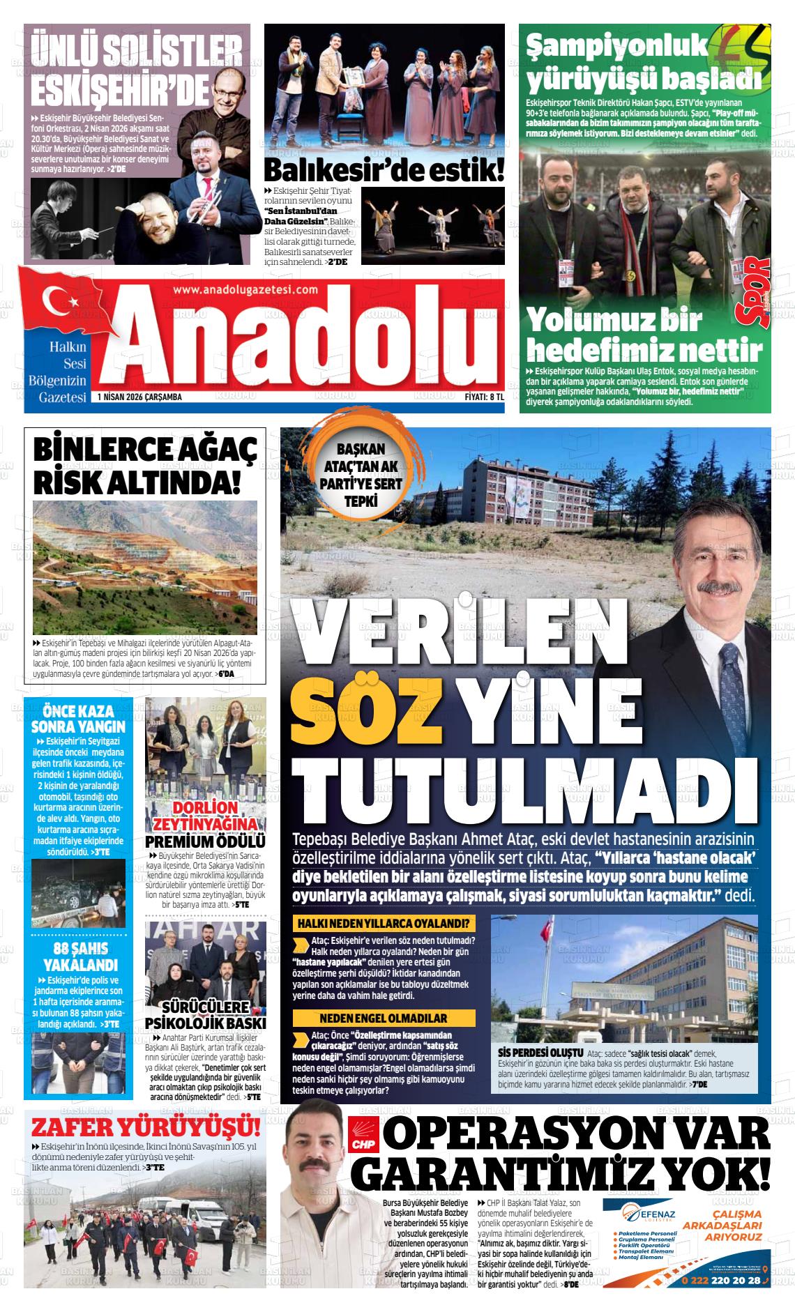 Eskisehir Anadolu 01.04.2026