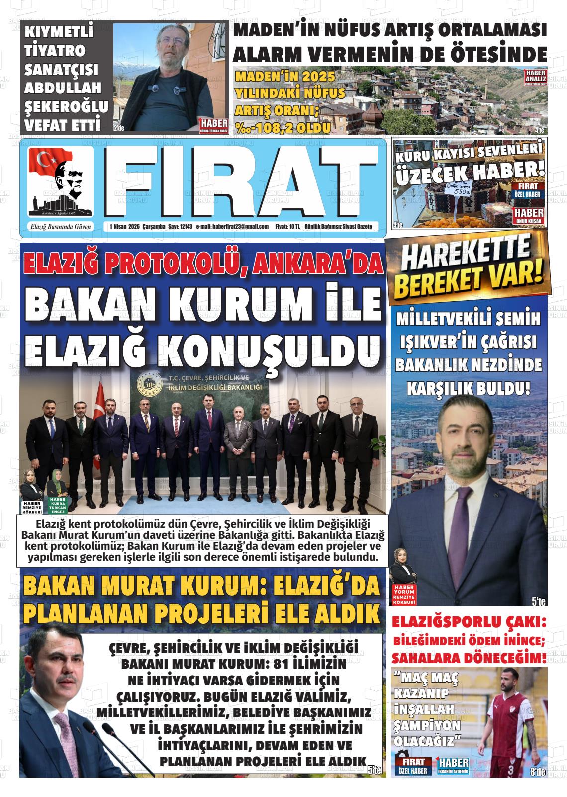 Elazig Firatgazetesi 01.04.2026