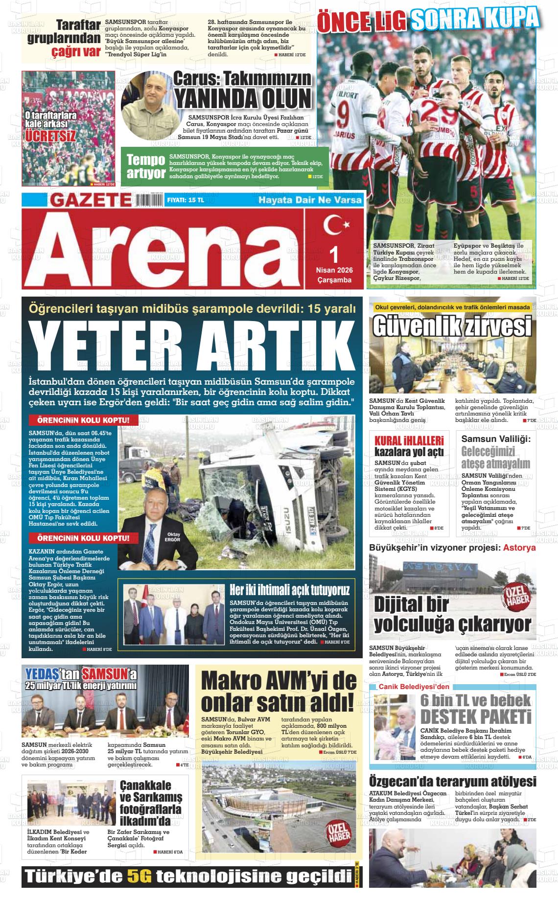 Samsun Gazetearena 01.04.2026