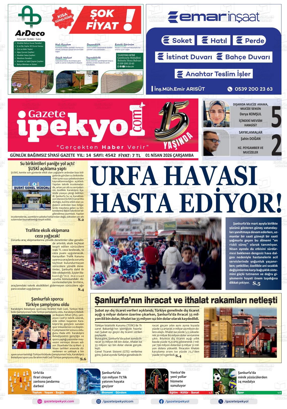 Sanliurfa Gazeteipekyol 01.04.2026