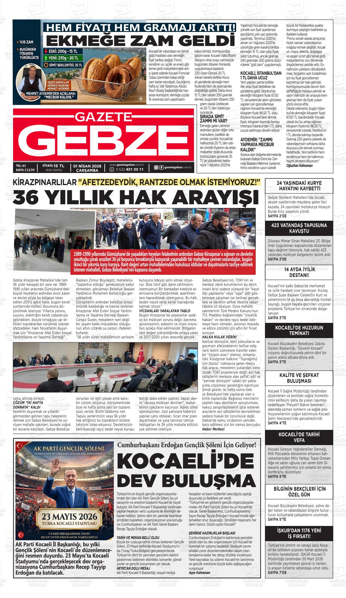 Kocaeli Gebze 01.04.2026