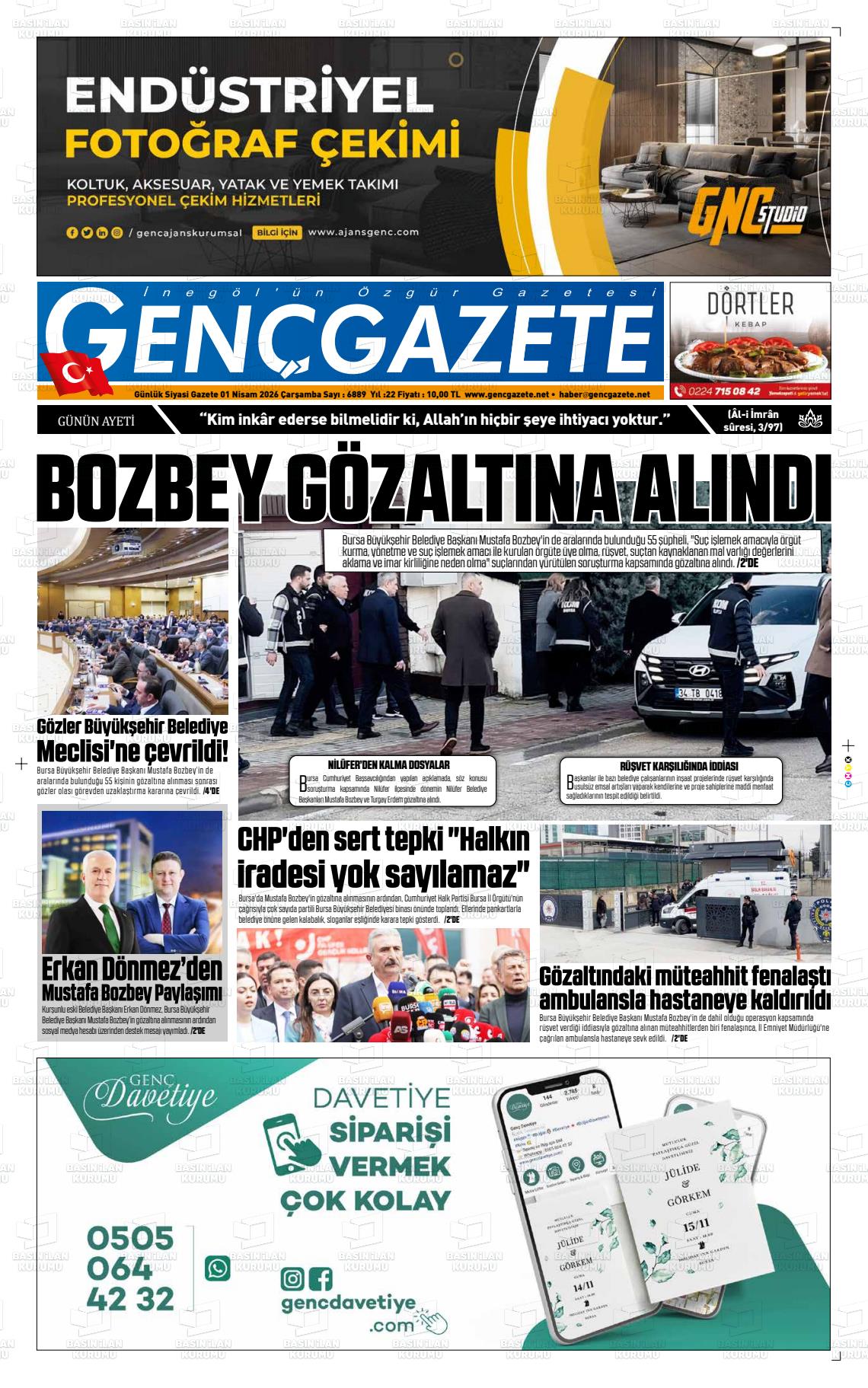 Bursa Gencgazete 01.04.2026