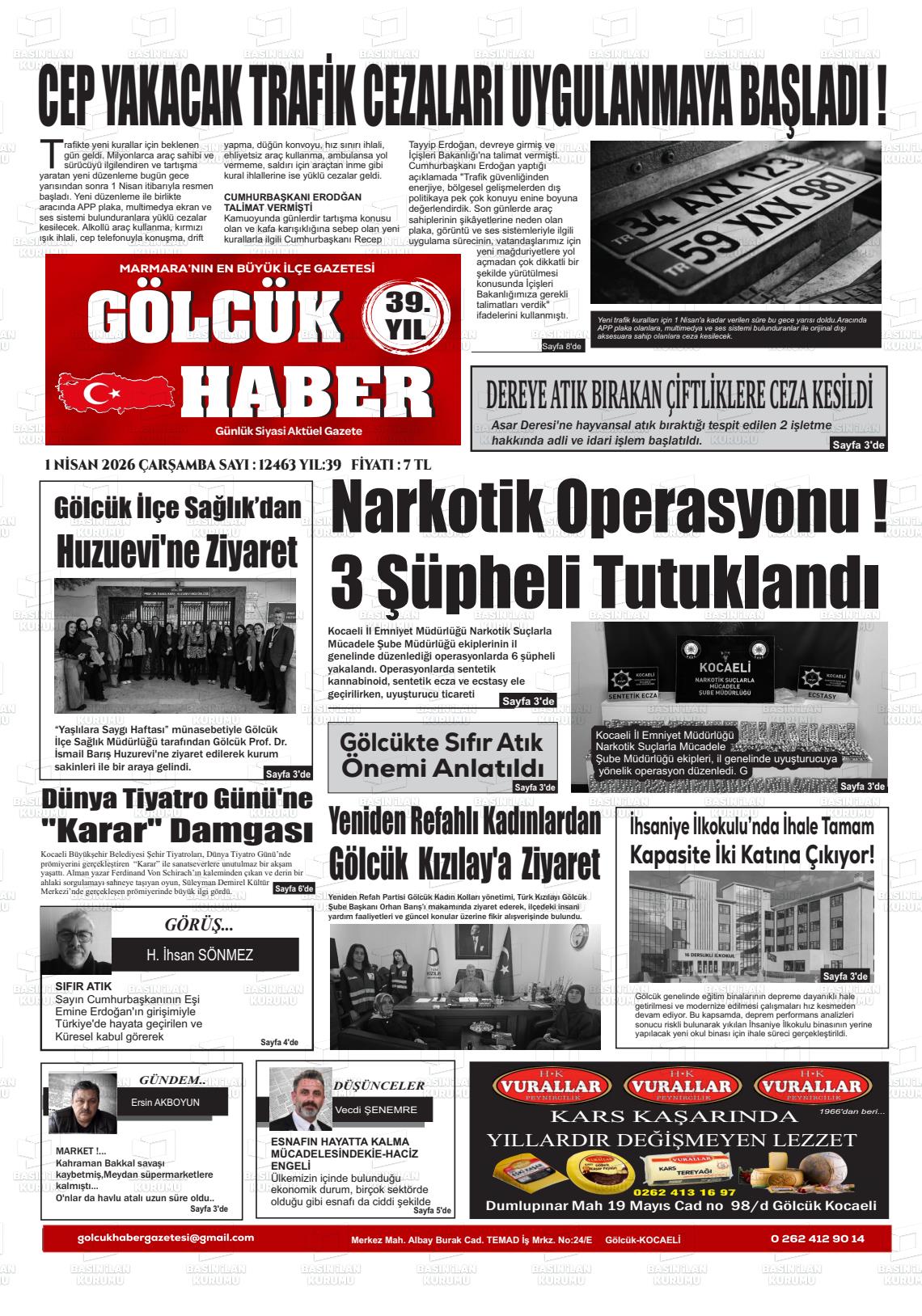 Kocaeli Golcukhaber 01.04.2026