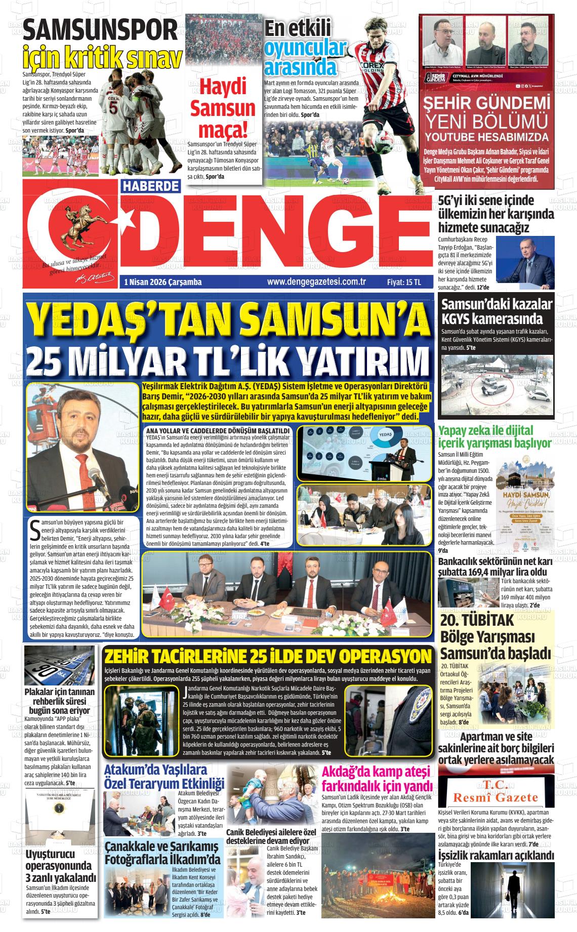 Samsun Haberdedenge 01.04.2026