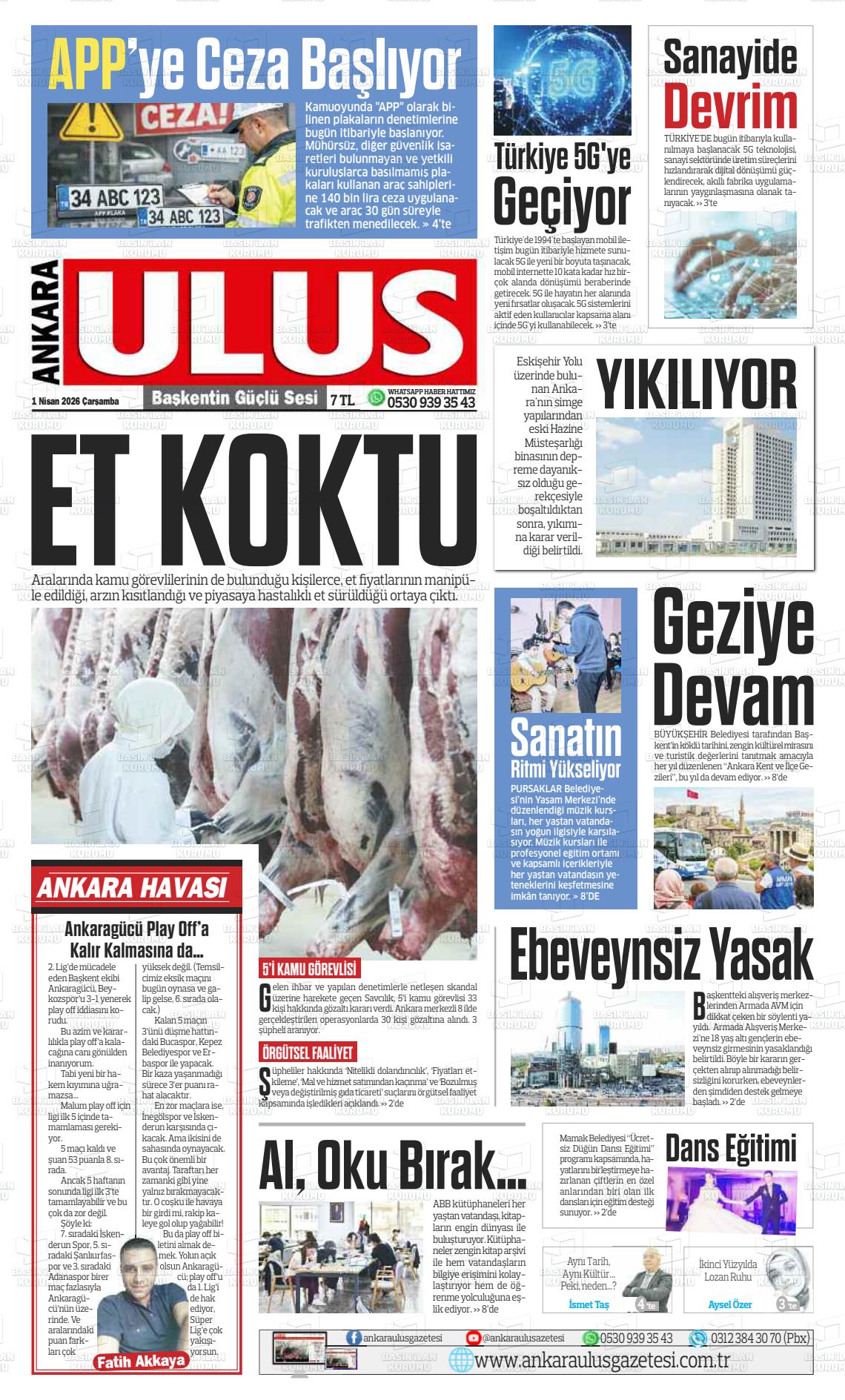 Ankara Habervaktim 01.04.2026