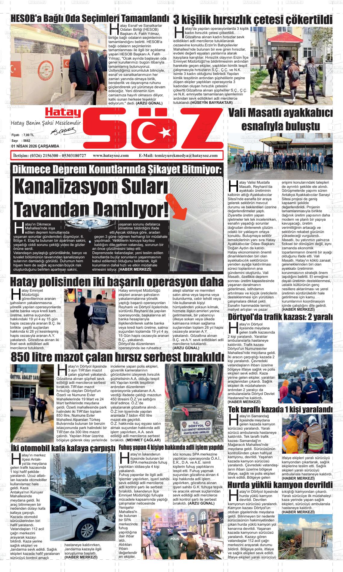 Hatay Soz 01.04.2026