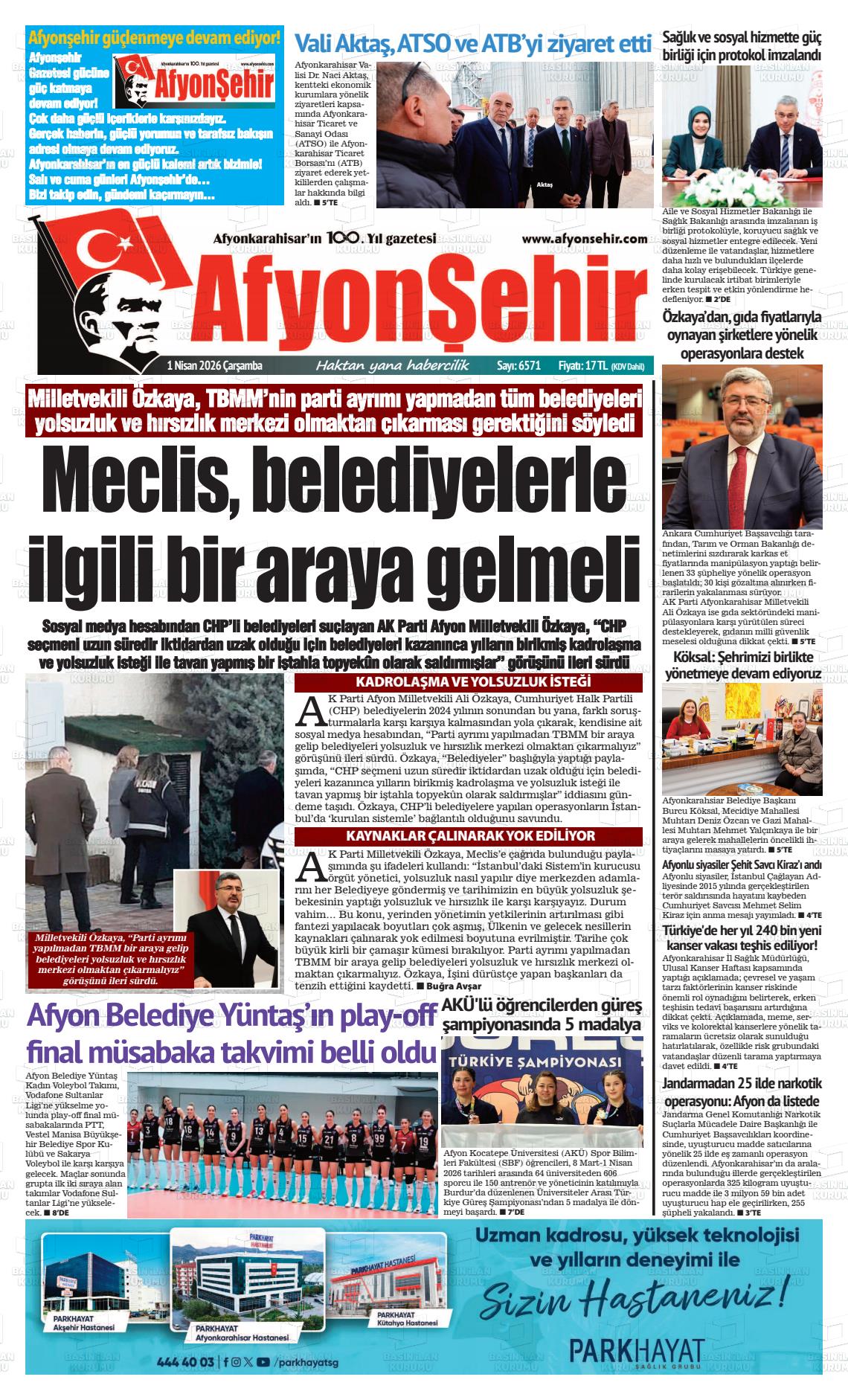Afyonkarahisar Hisar 01.04.2026