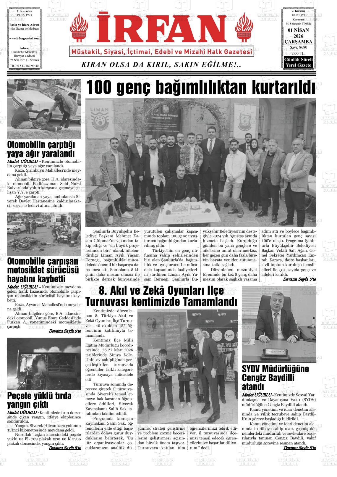 Sanliurfa Irfan 01.04.2026