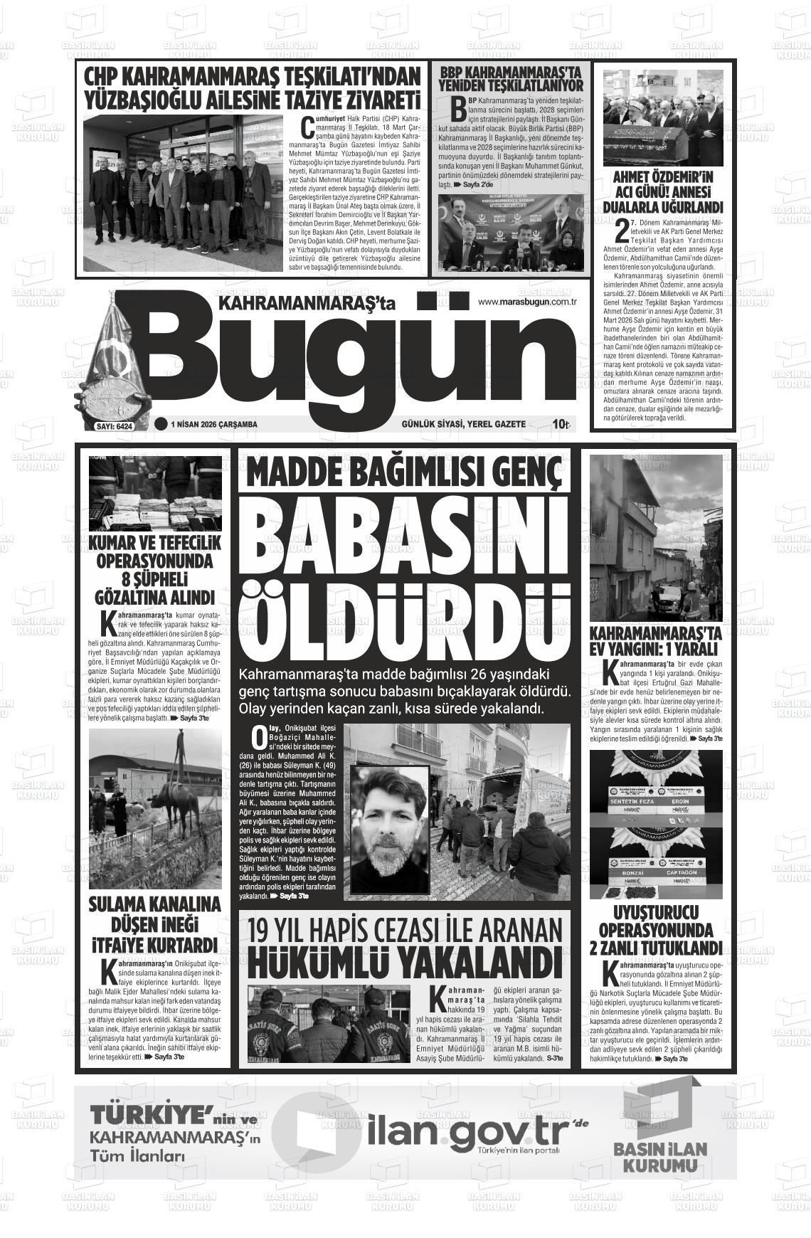 Kahramanmaras Tabugun 01.04.2026