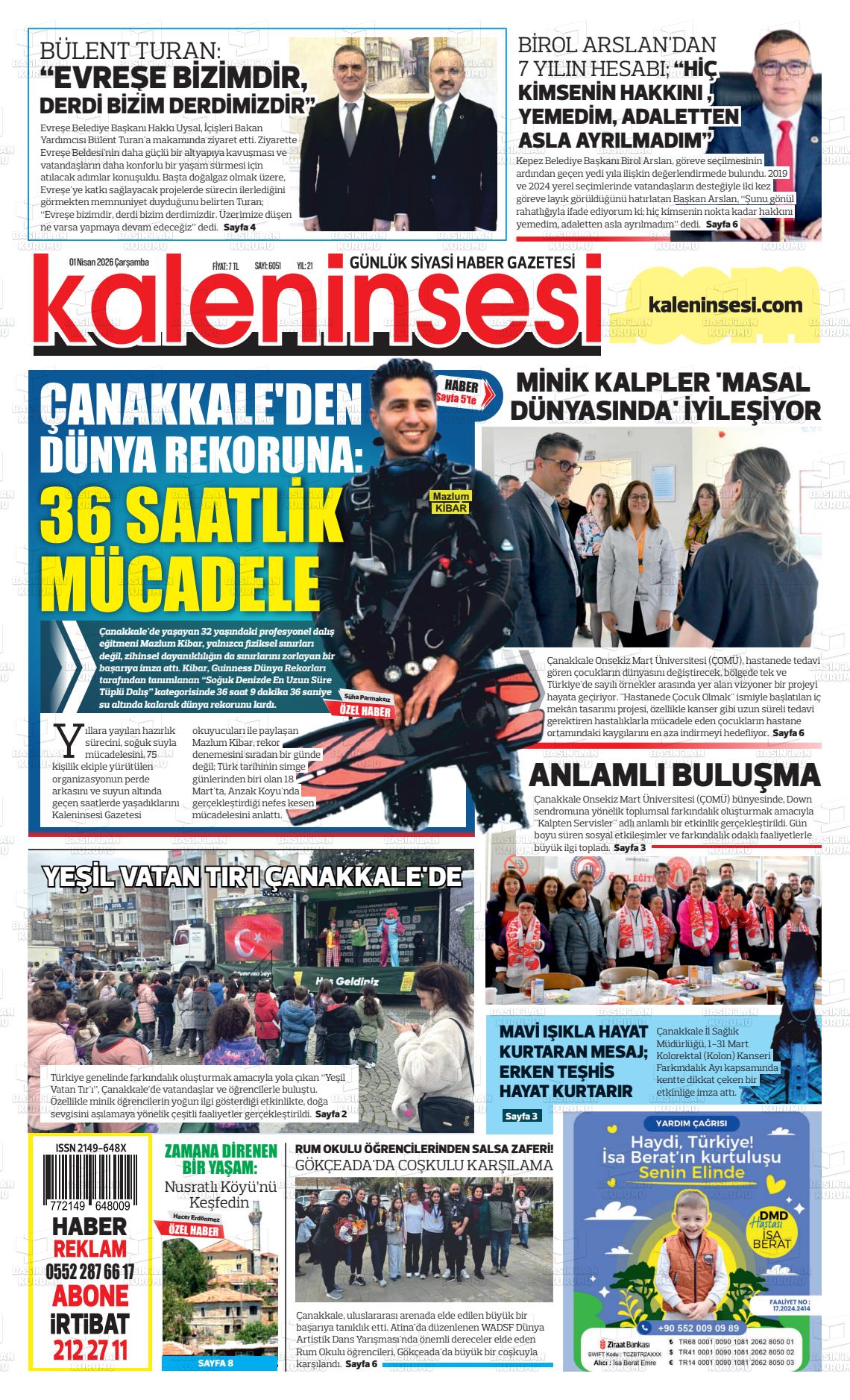 Canakkale Kaleninsesi 01.04.2026