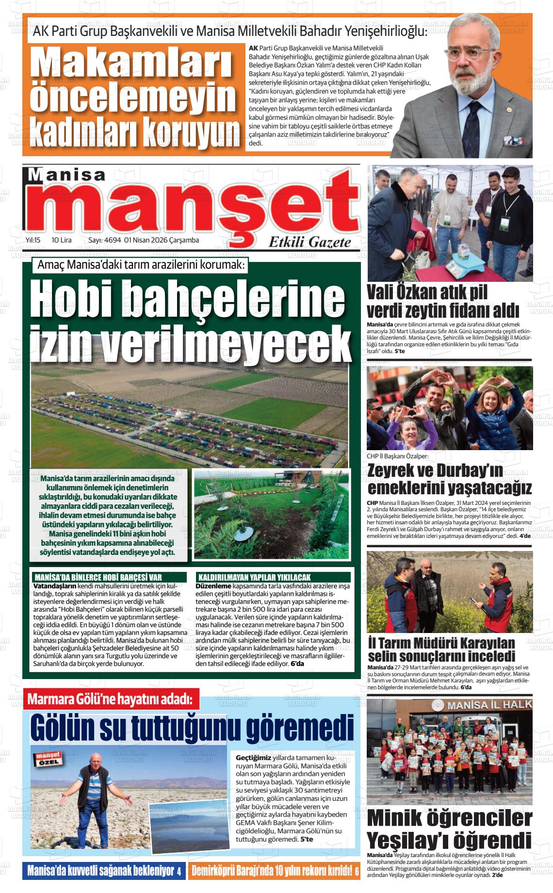 Manisa Manset 01.04.2026