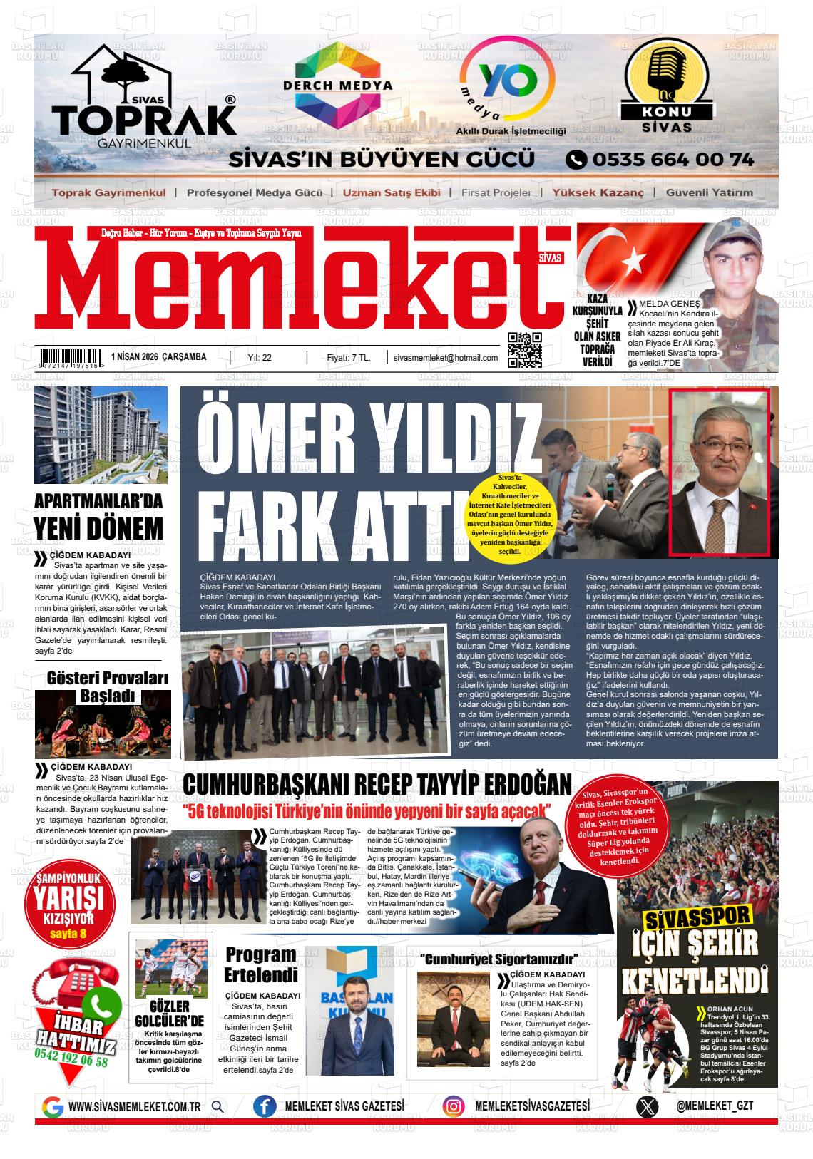Sivas Memleket 01.04.2026